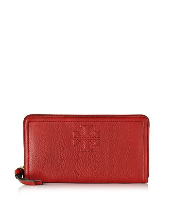 Thea Pebbled Leather Multi Gusset Zip Continental Wallet