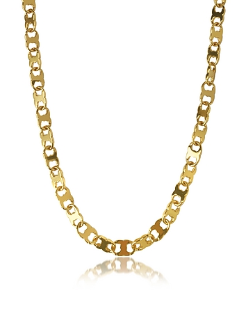 Core Gemini Gold Tone Metal Link Chain Necklace