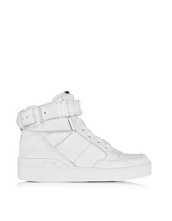White Leather High Top Sneaker