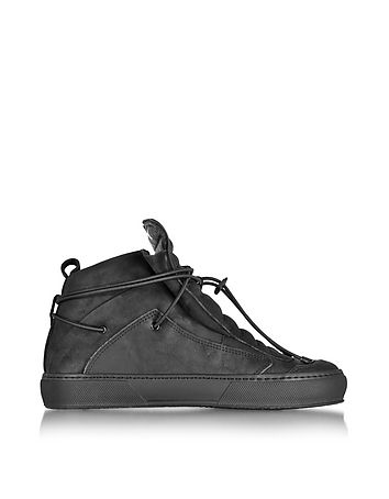 Ulisse Black Nabuk High Top Sneaker