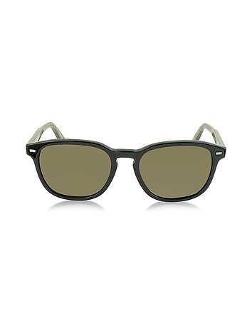 EZ0005 01M Black & Brown Polarized Acetate Men's Sunglasses