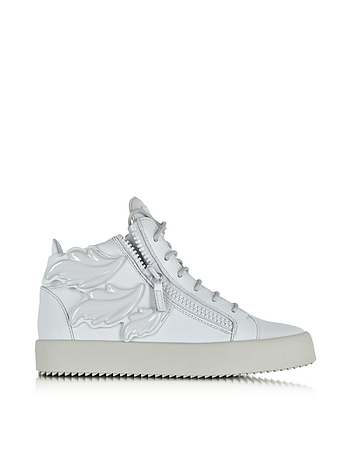 Light Gray Leather High Top Sneaker