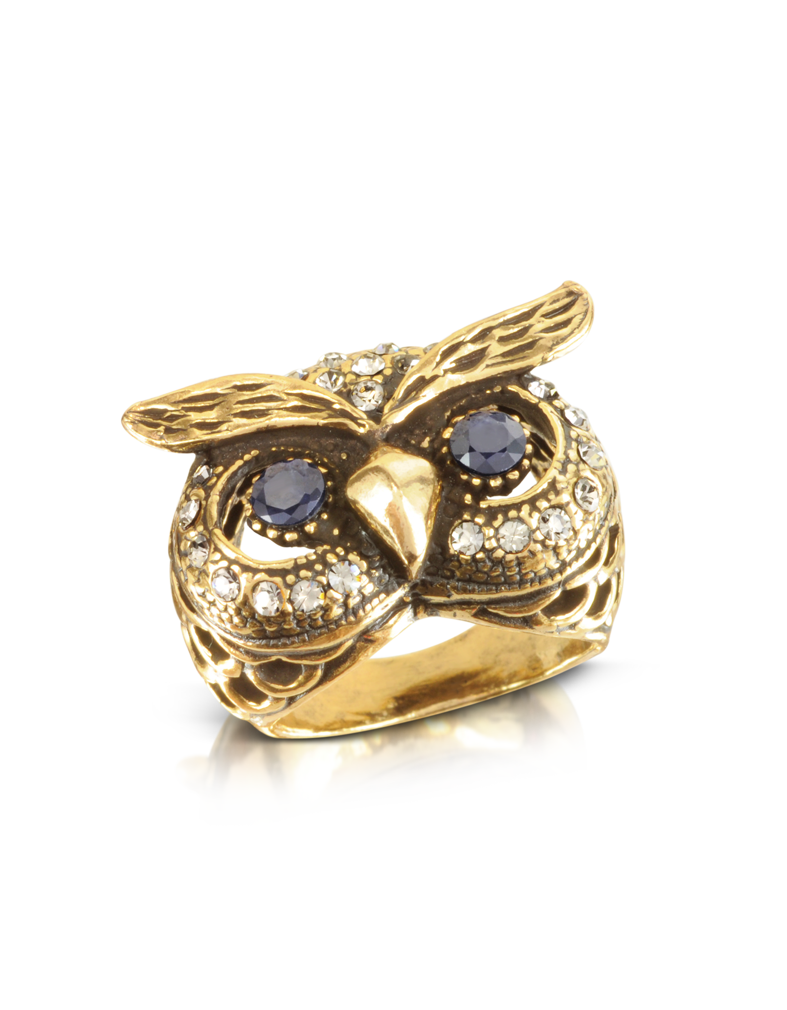 

Owl Brass Ring, Gold