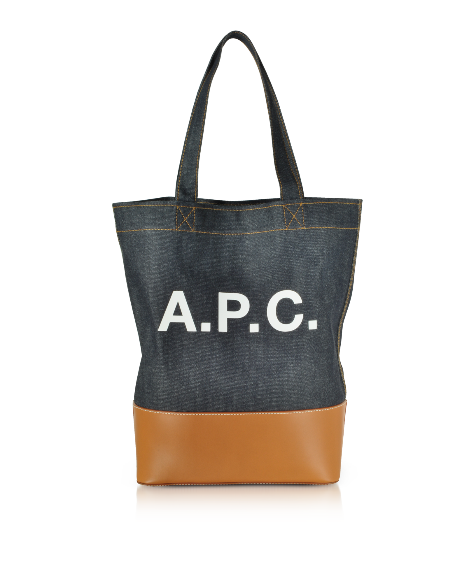 

Axel Denim and Caramel Leather Tote Bag