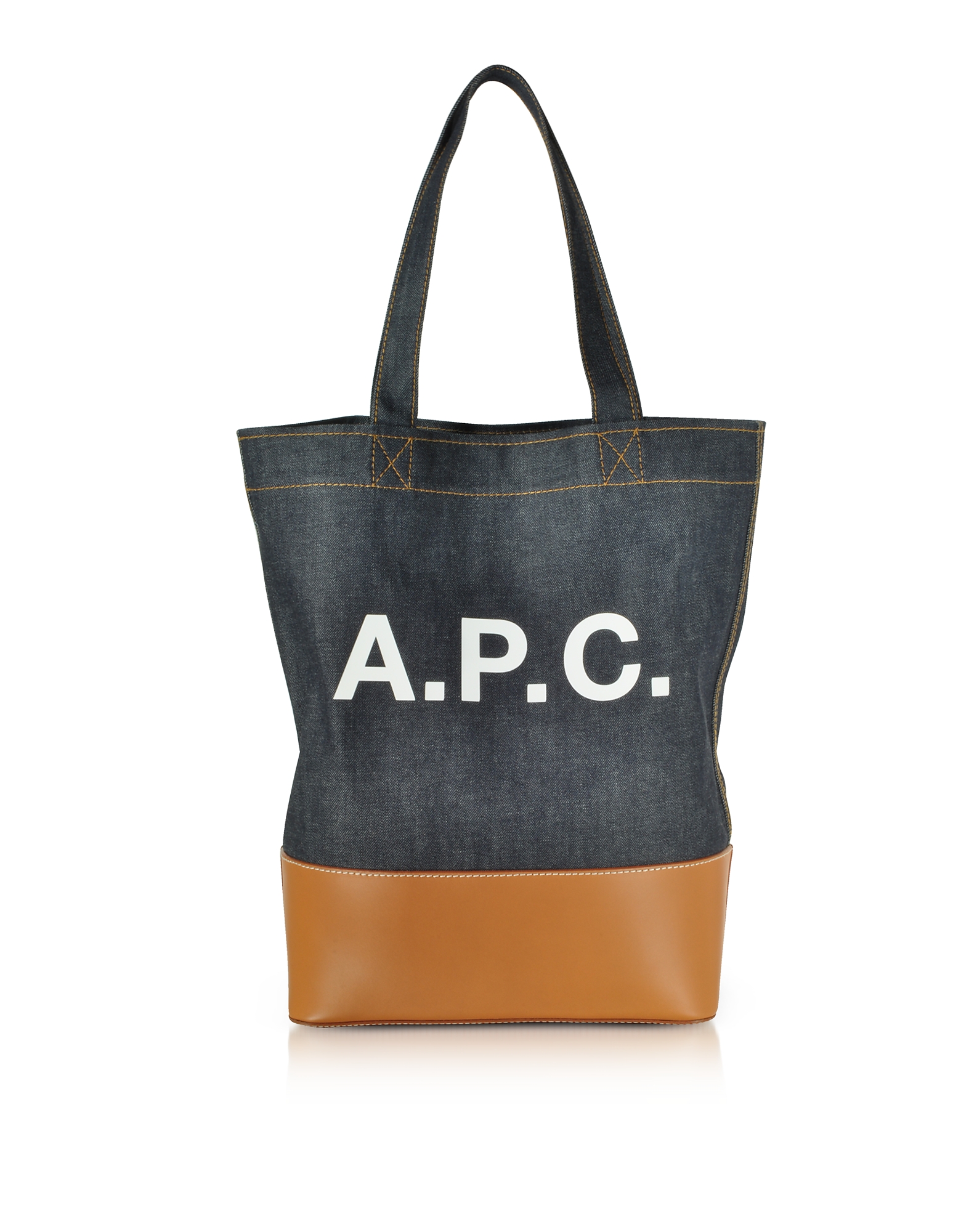 

Axel Denim and Caramel Leather Tote Bag