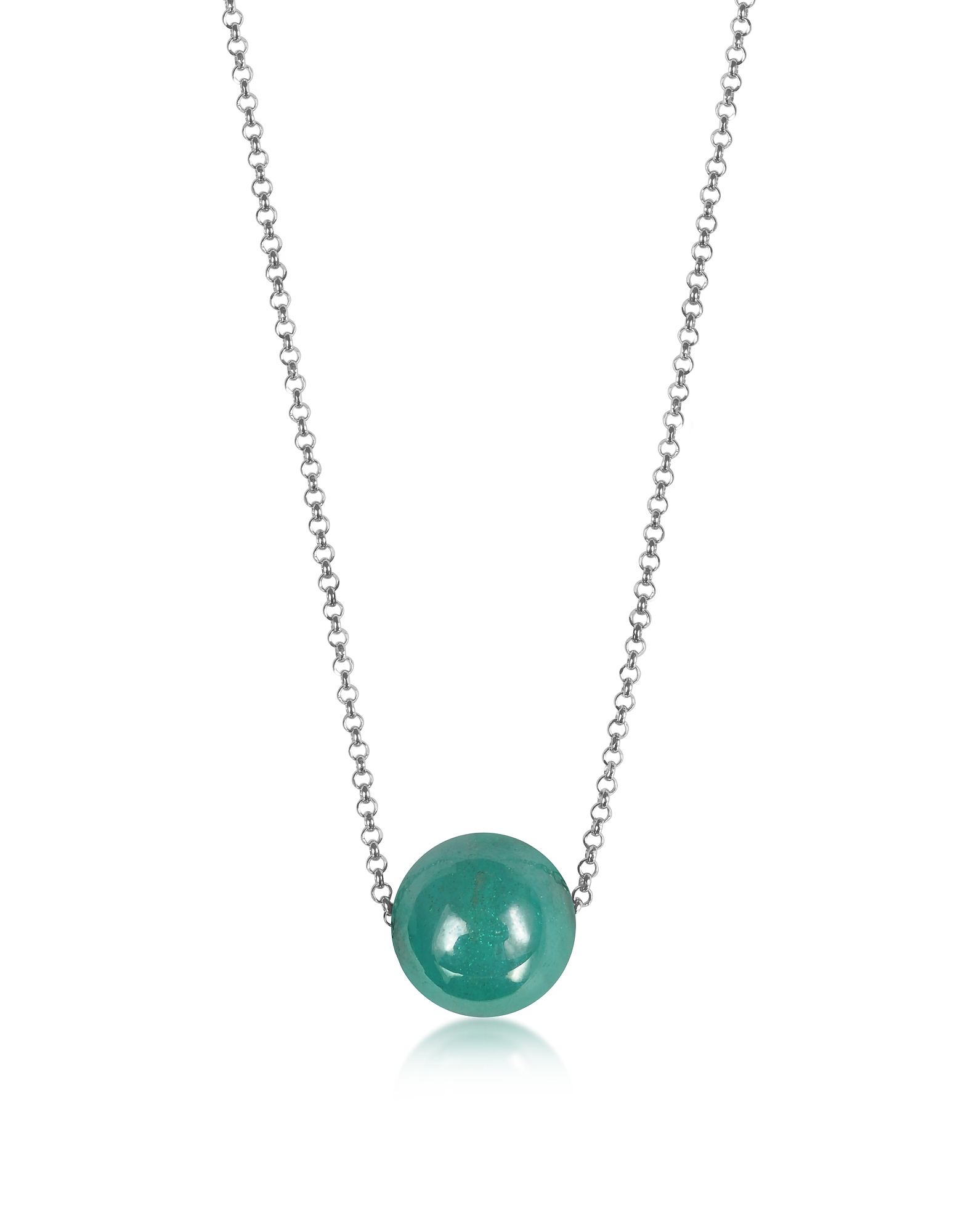 

Perleadi Turquoise Murano Glass Bead Chain Necklace