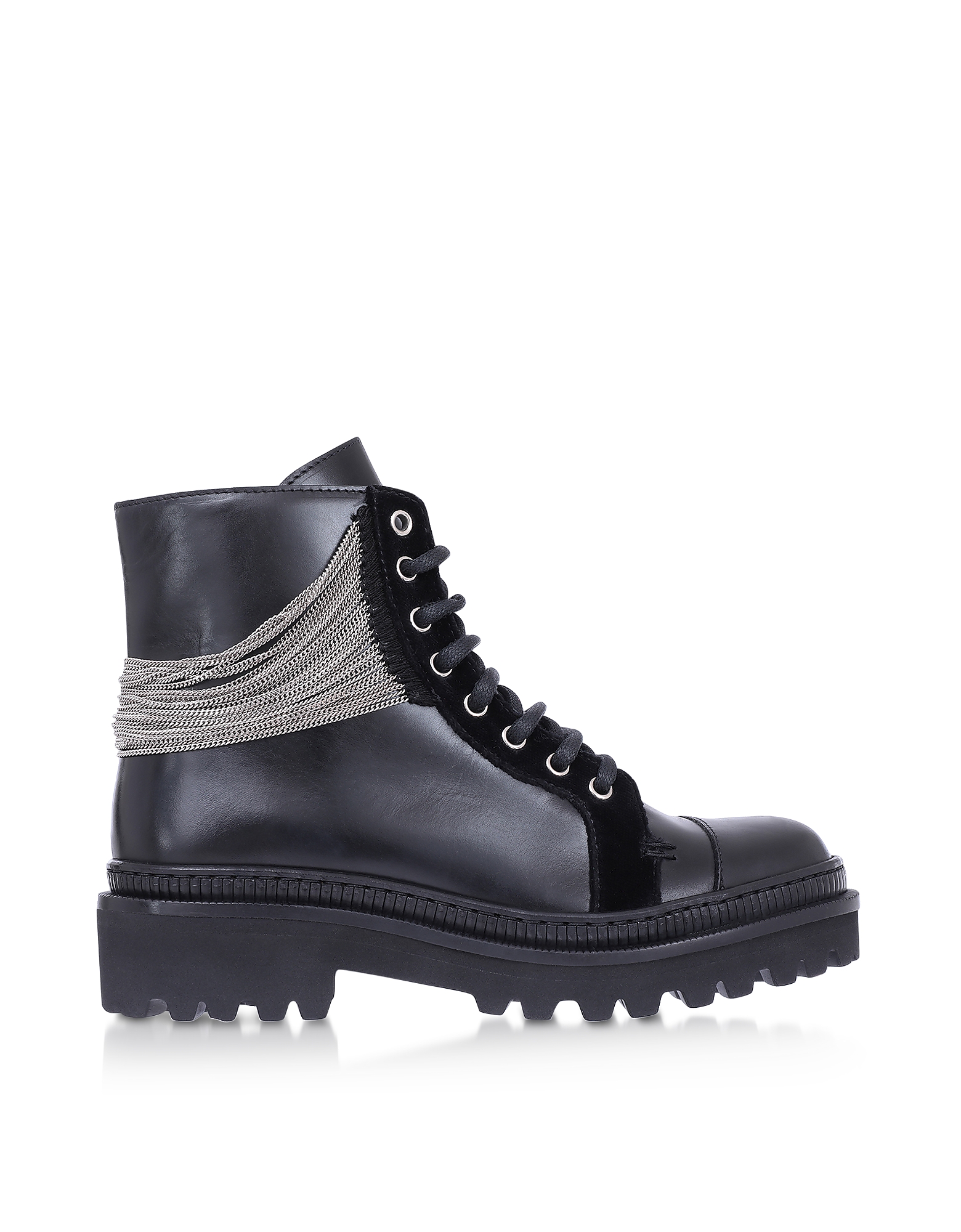 

Black Leather & Chain Ranger Boots