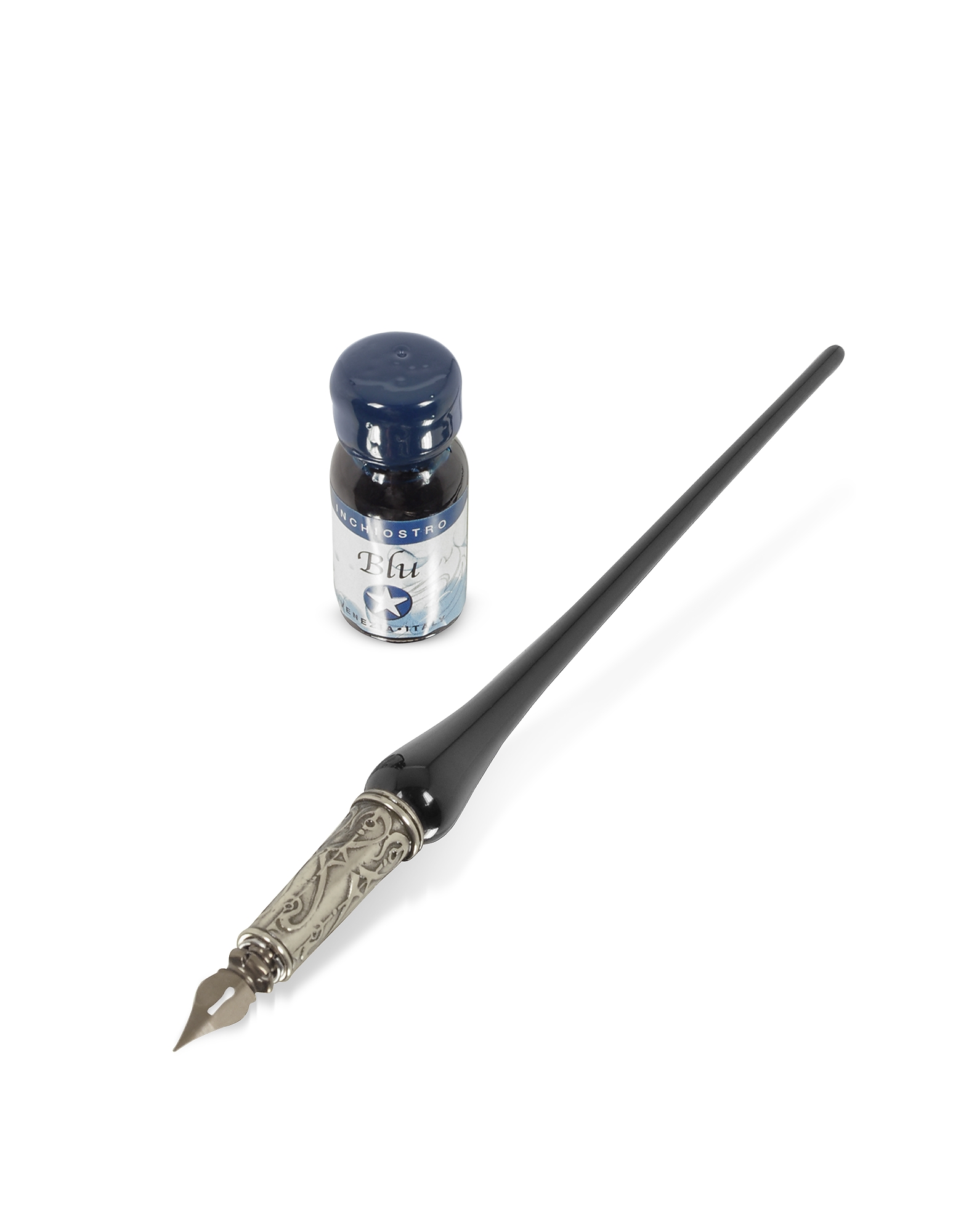 

Black Handmade Murano Glass Pen/Calligraphy Set