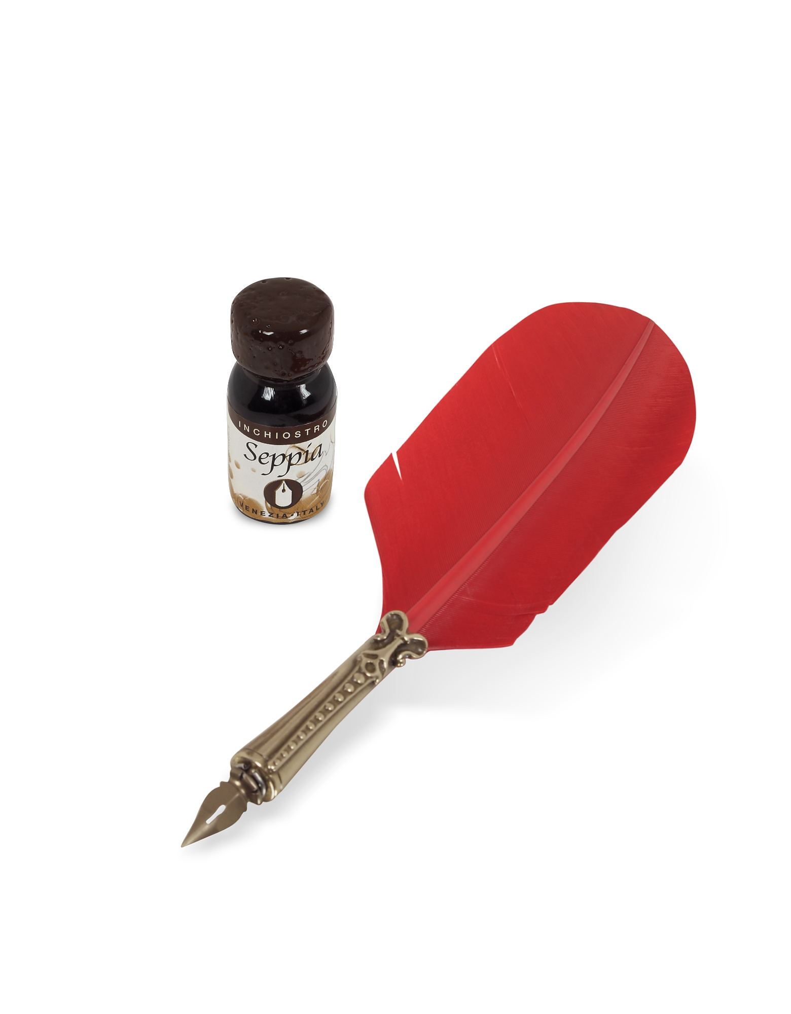 

Red Feather Pen/Writing Set