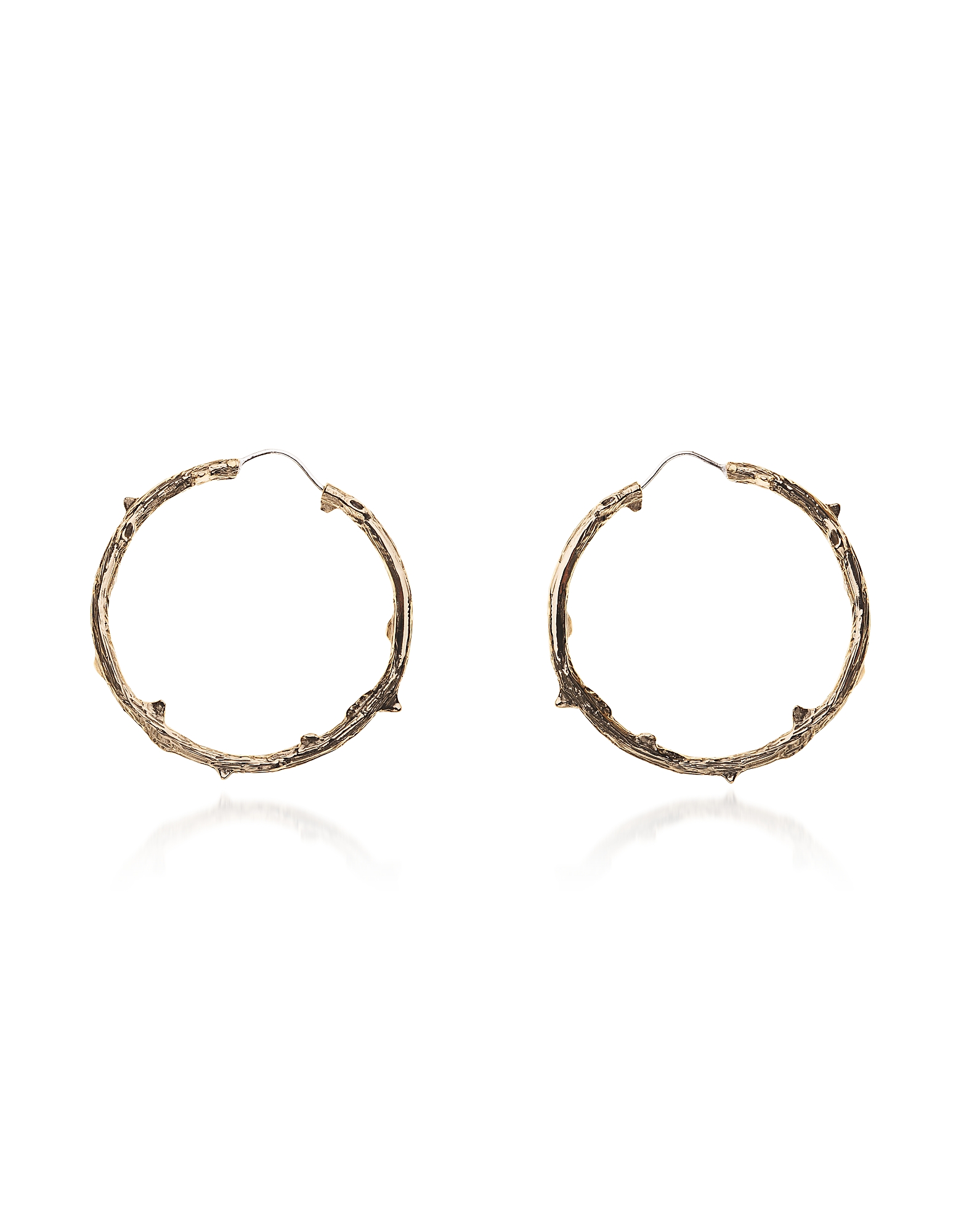 

Bronze Thorny Branch Hoop Earrings