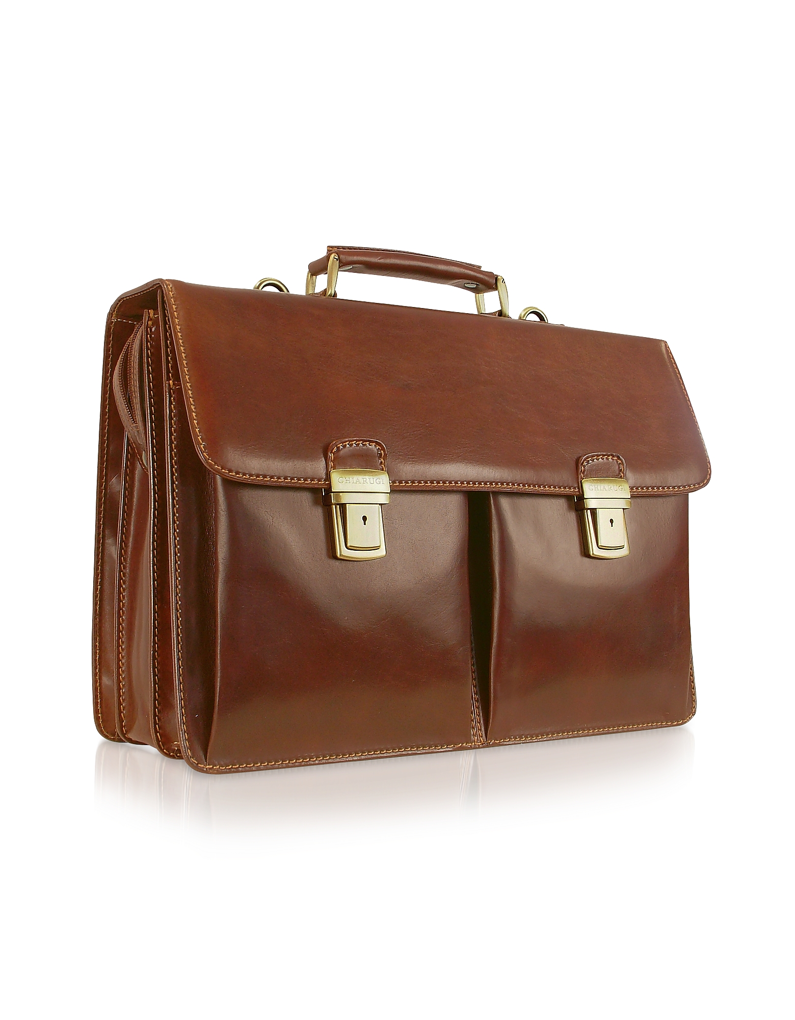 

Handmade Brown Genuine Italian Leather Briefcase