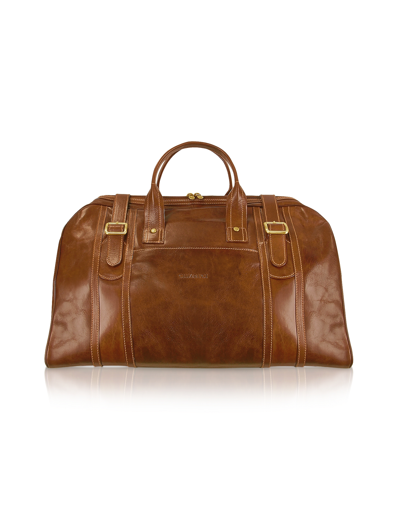 

Handmade Brown Genuine Italian Leather Duffle Travel Bag