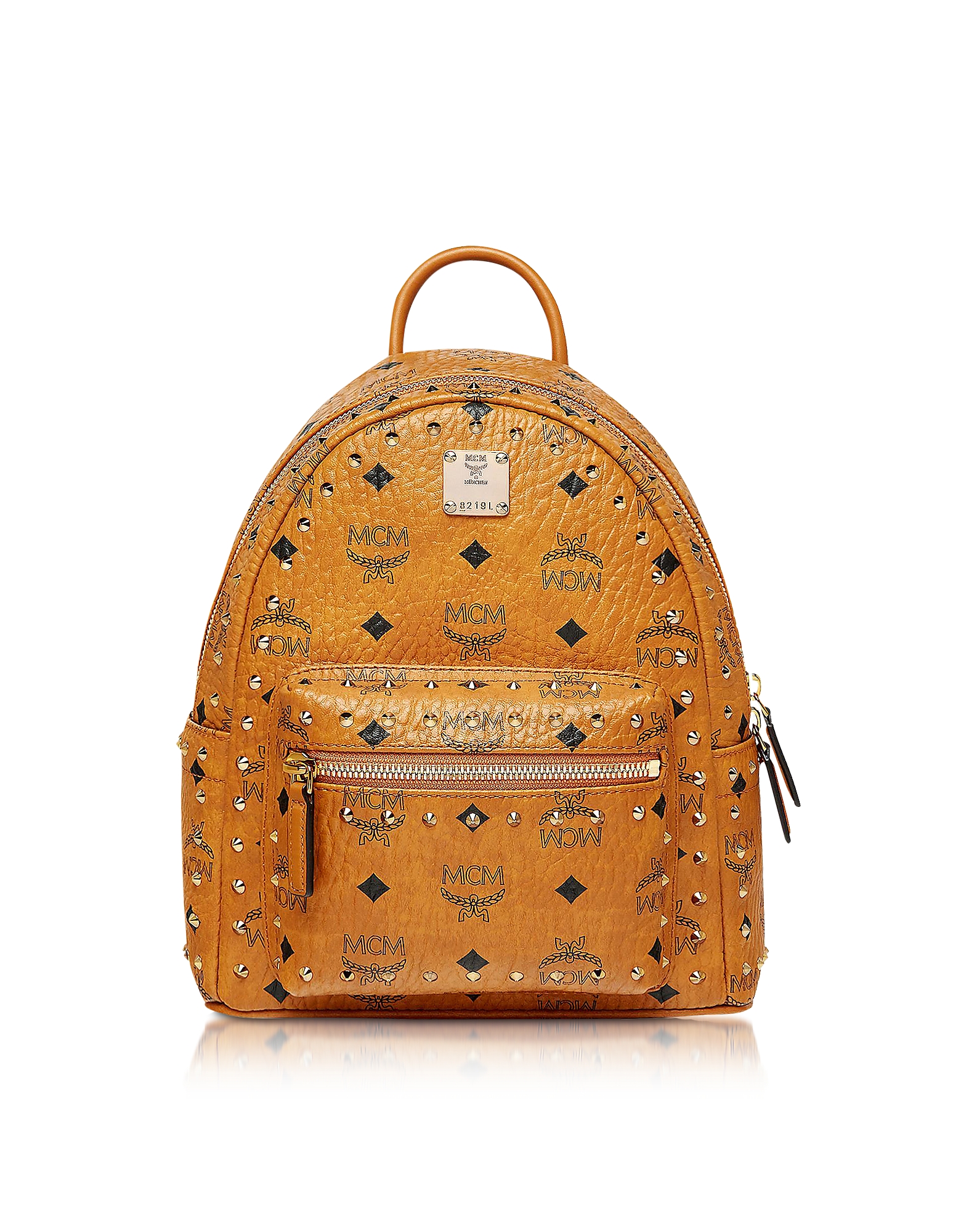 

Cognac Studded Outline Visetos Stark Backpack