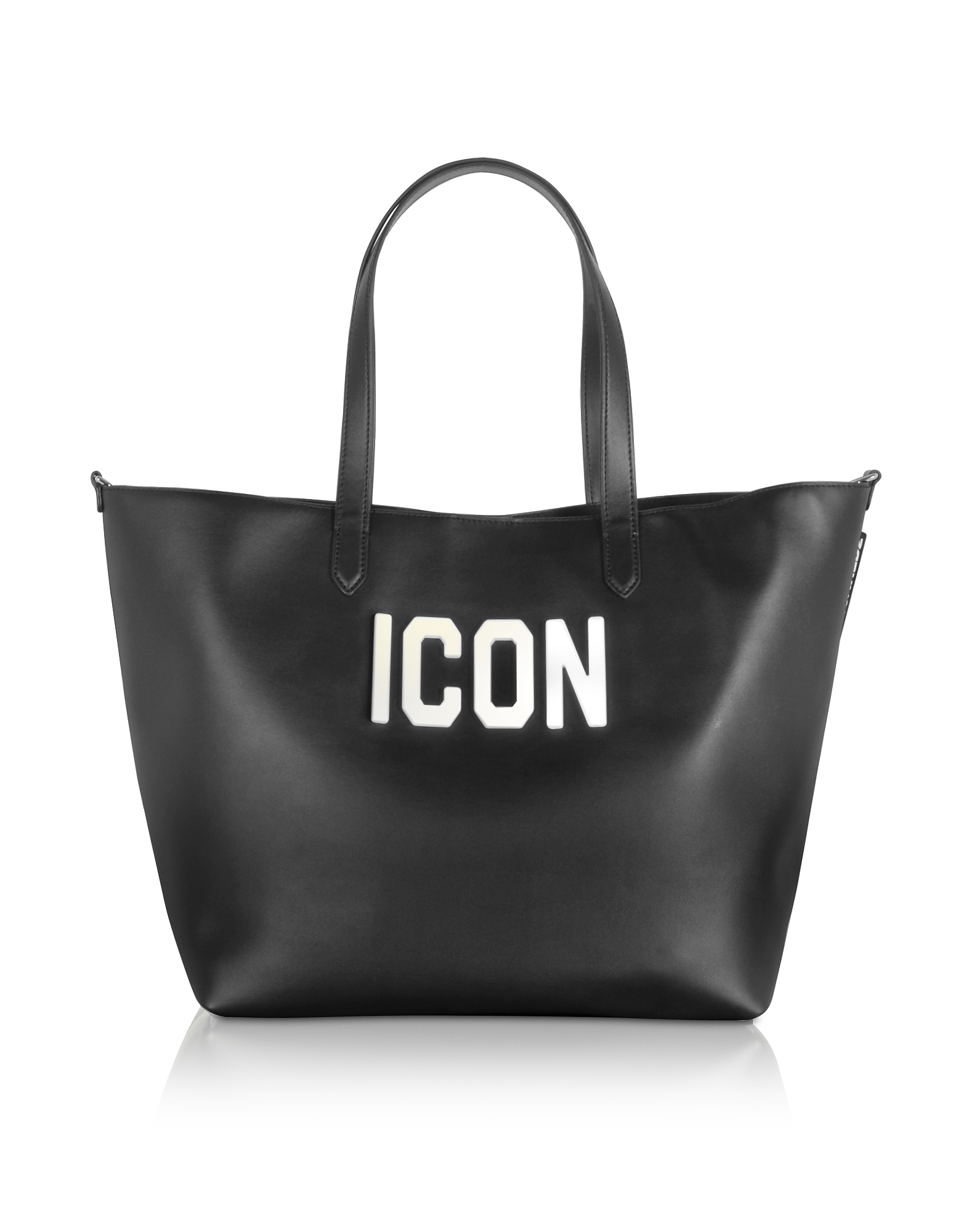 

Black Leather and Plexy Icon Tote Bag