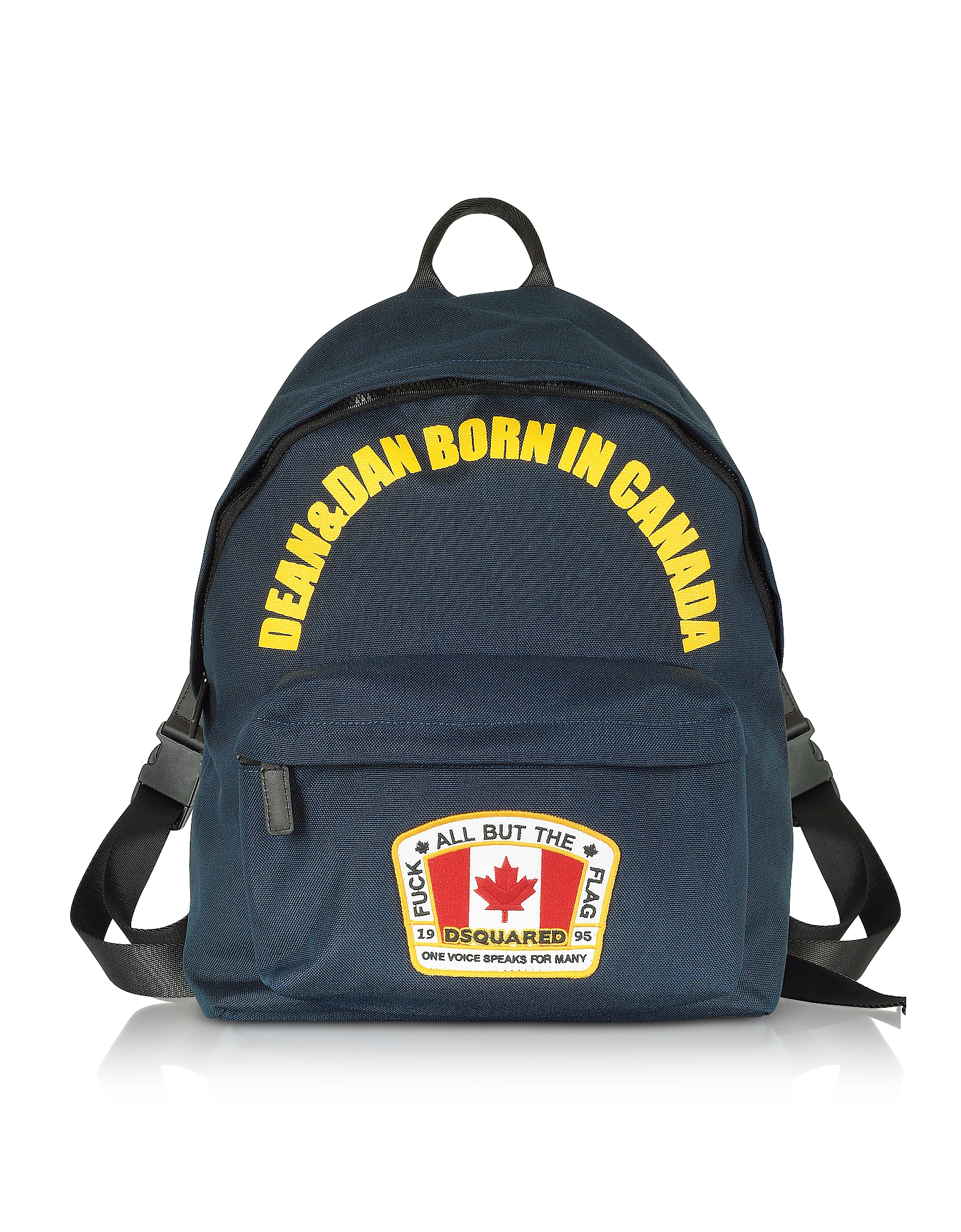 

Navy Blue Nylon Medium Backpack w/Flag Patch