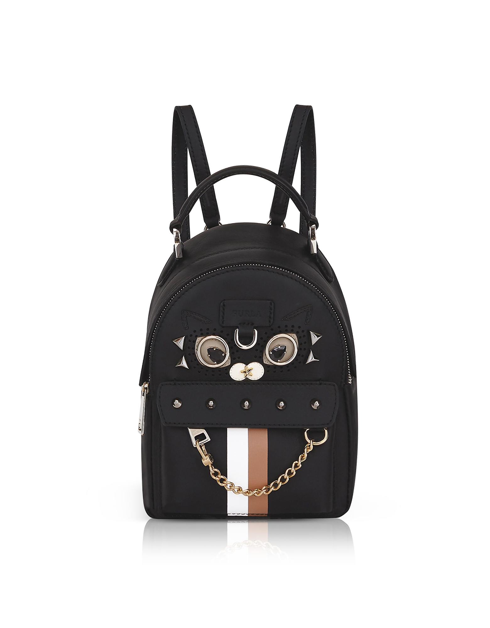 

Black Favola Mini Backpack w/Studs