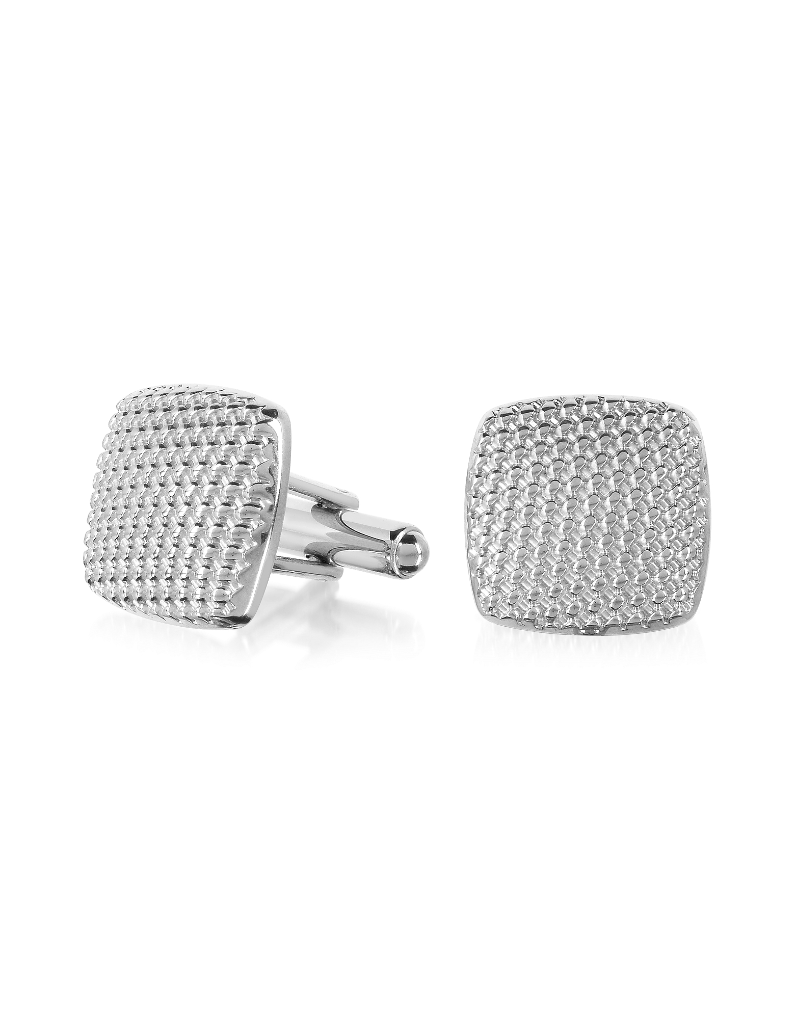 

Evergreen - Milled Square Cufflinks, Silver