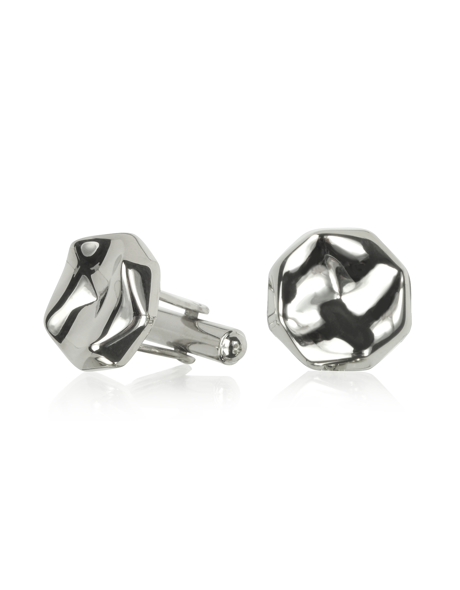 

ATH Collection 4 Points Round Cufflinks, Silver