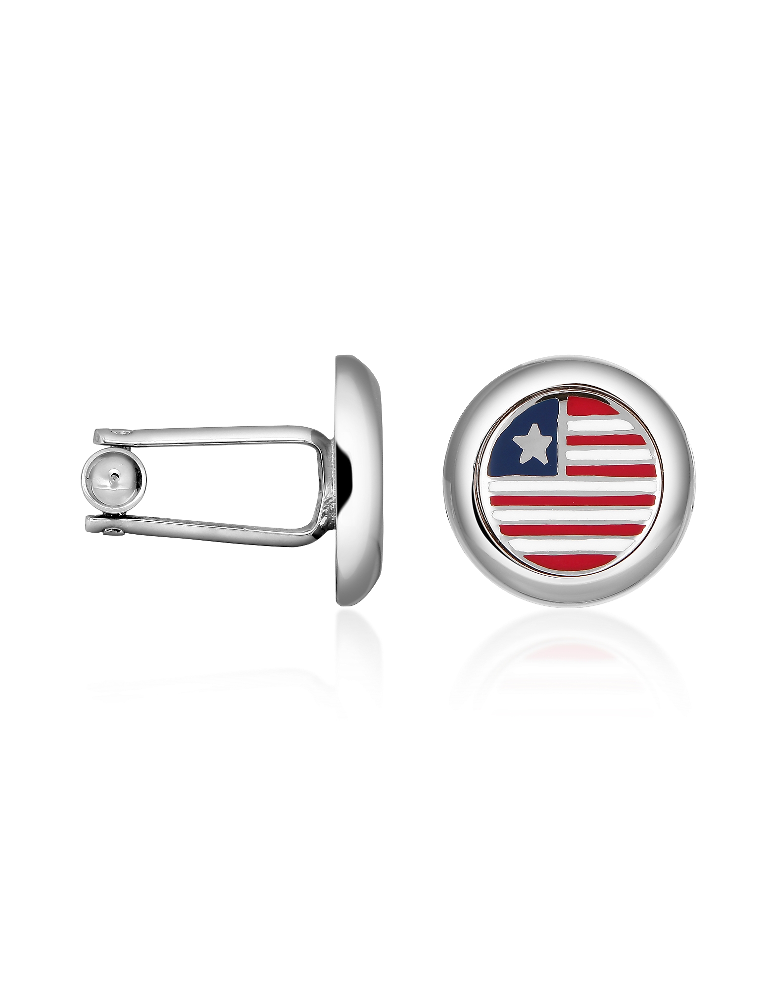 

Stars & Stripes US Flag Silver Plated Round Cuff links