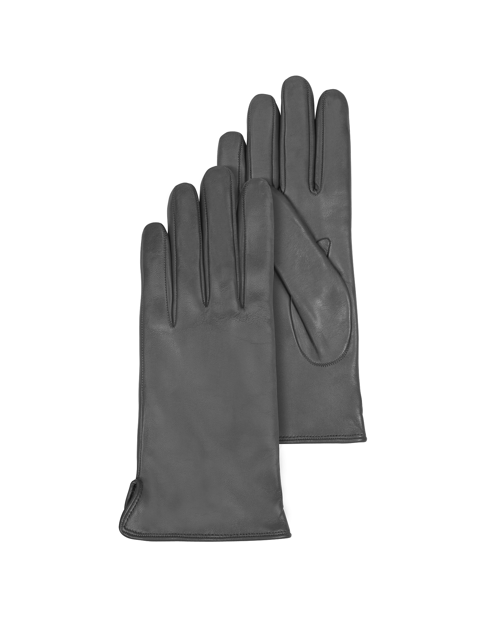

Dark Gray Leather Women's Gloves w/Cashmere Lining, Graphite