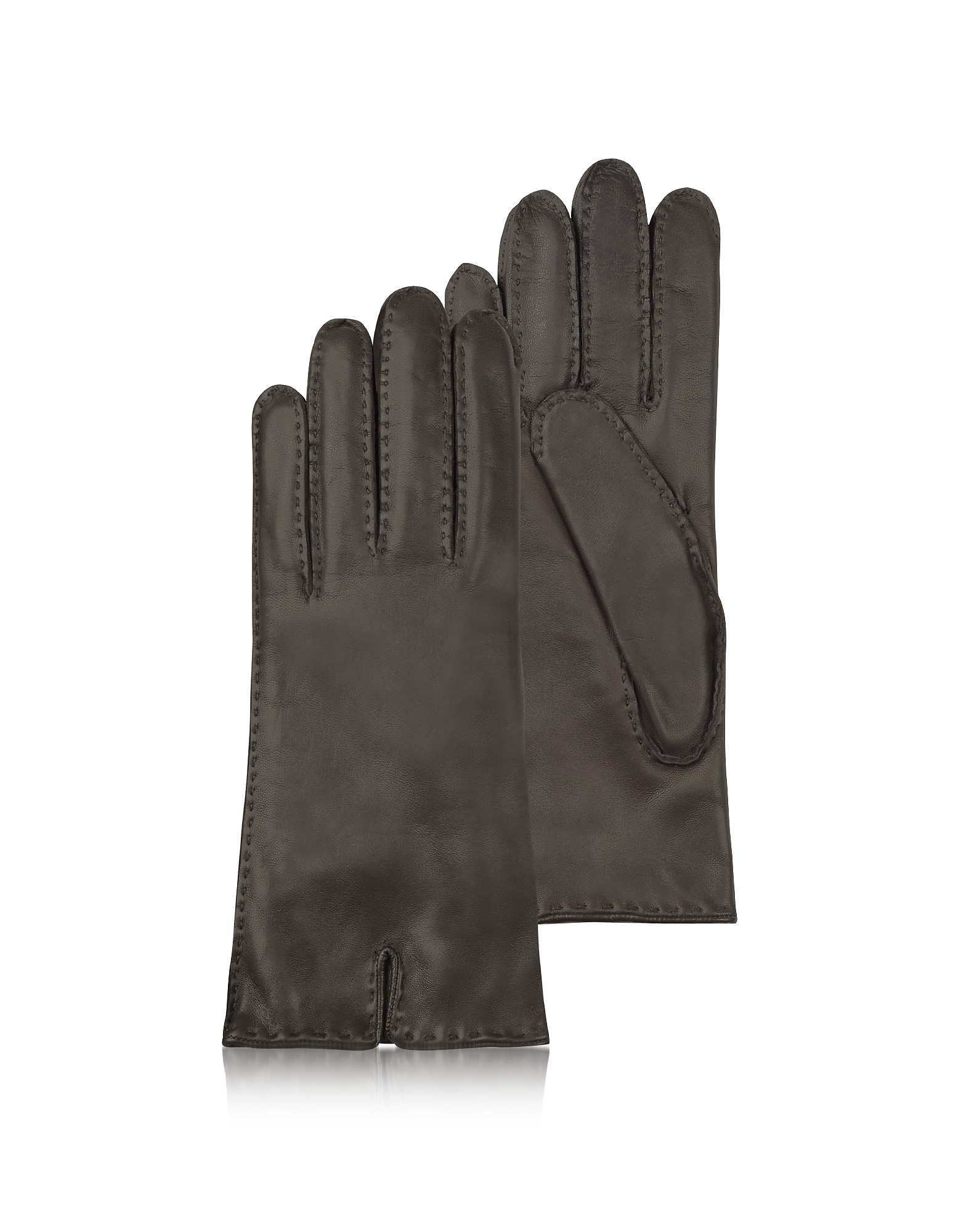 

Women's Cashmere Lined Dark Brown Italian Leather Gloves