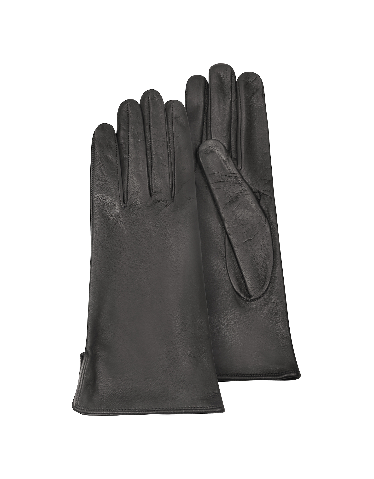 

Women's Black Calf Leather Gloves w/ Silk Lining