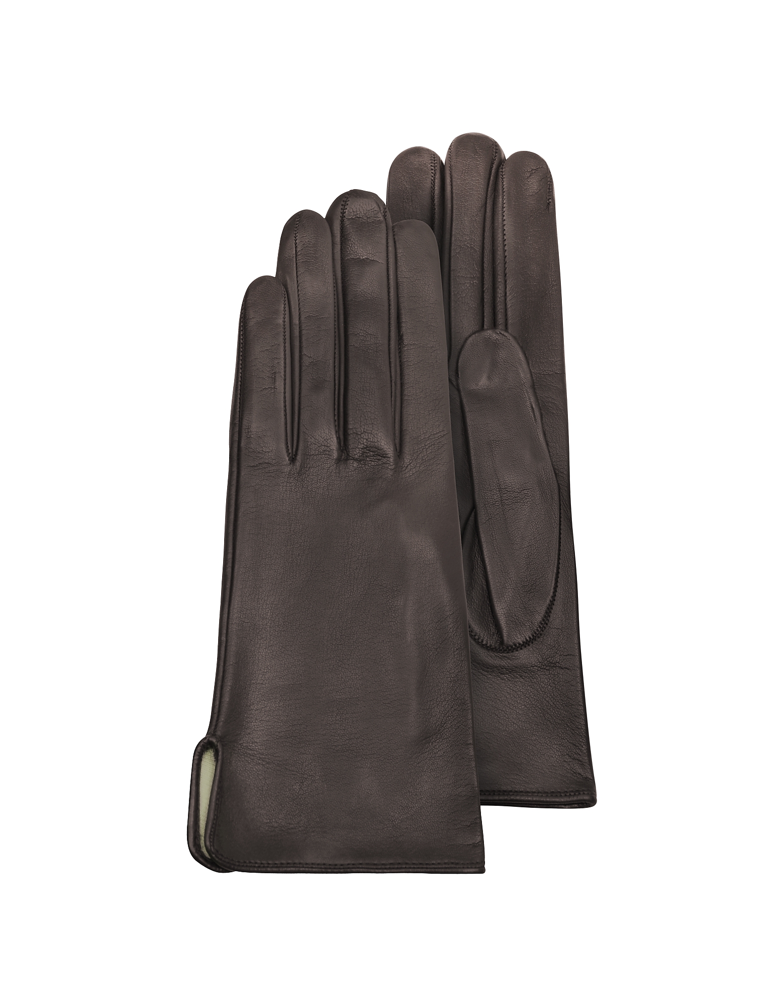 

Women's Brown Calf Leather Gloves w/ Silk Lining