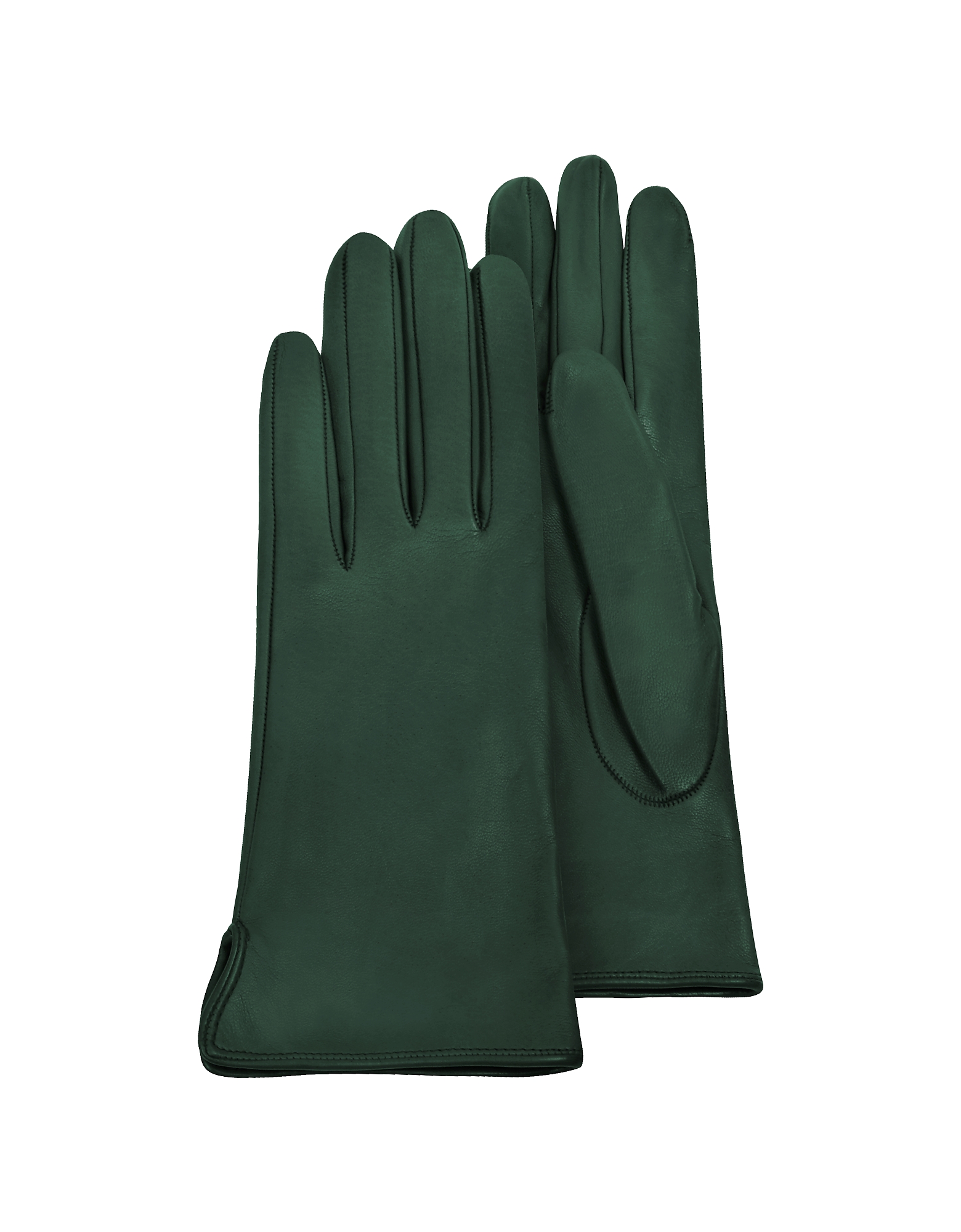 

Forest Green Calf Leather Women's Gloves w/Silk Lining, Dark green