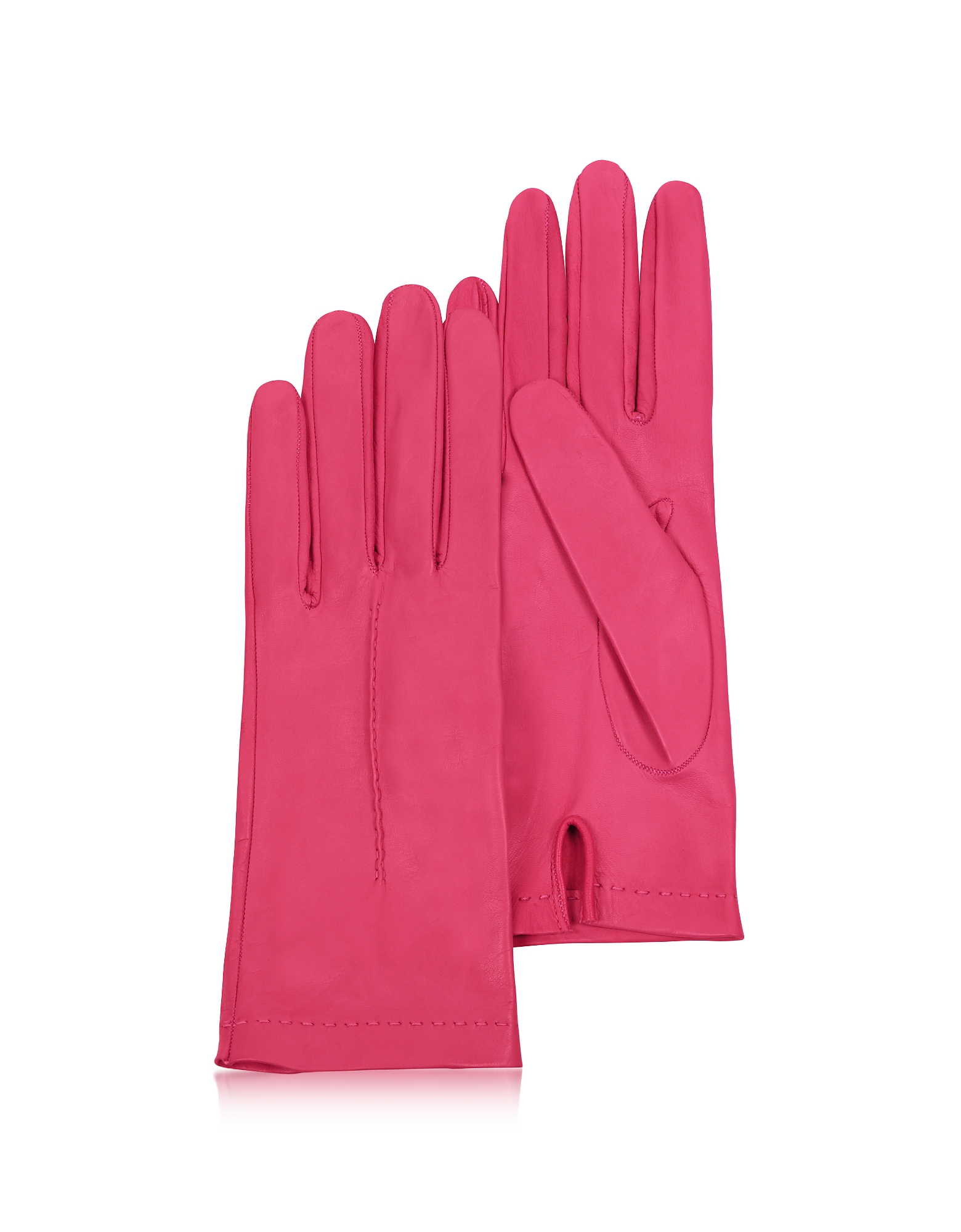 

Women's Hot Pink Unlined Italian Leather Gloves