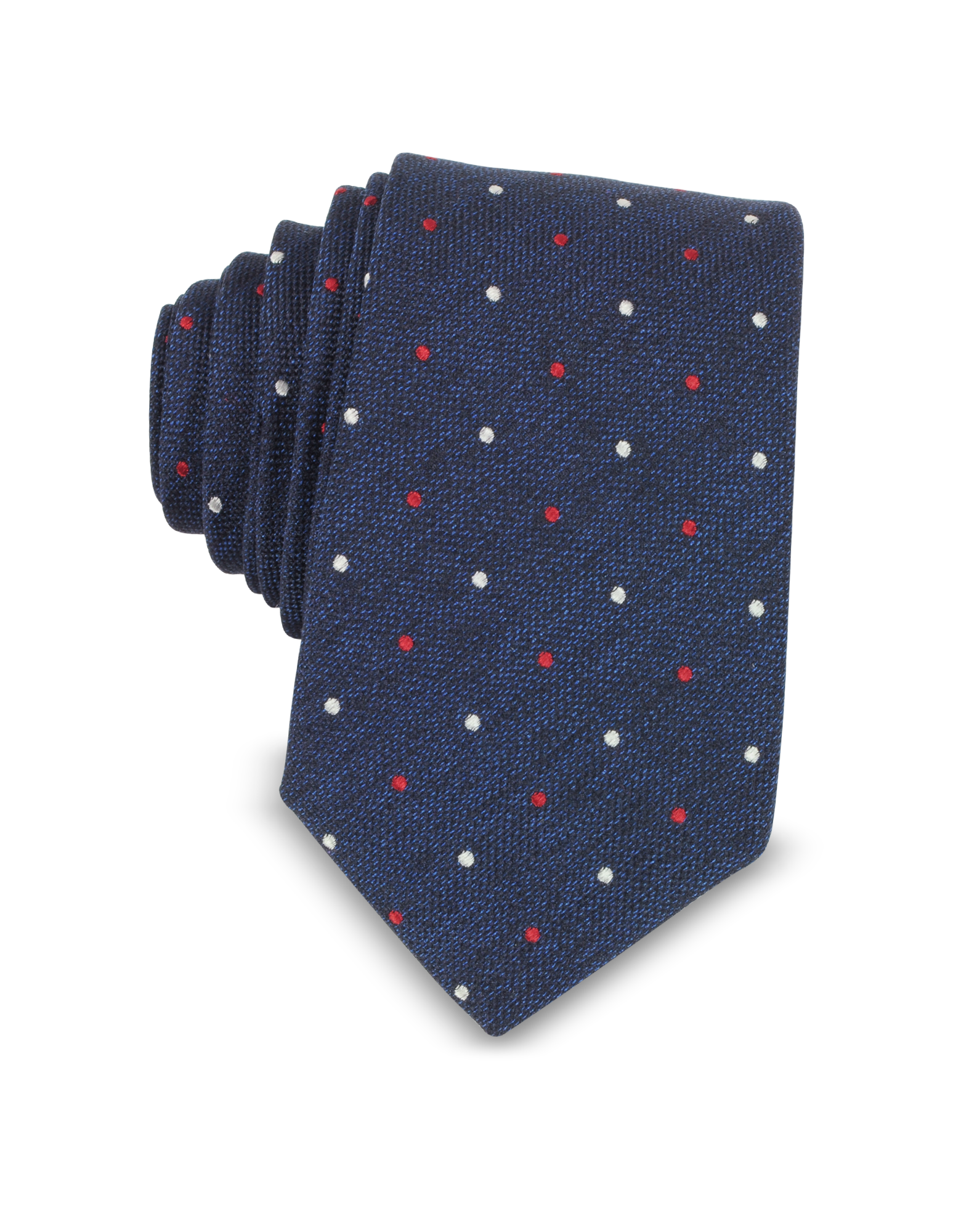 

Polka-dots Woven Silk Narrow Tie