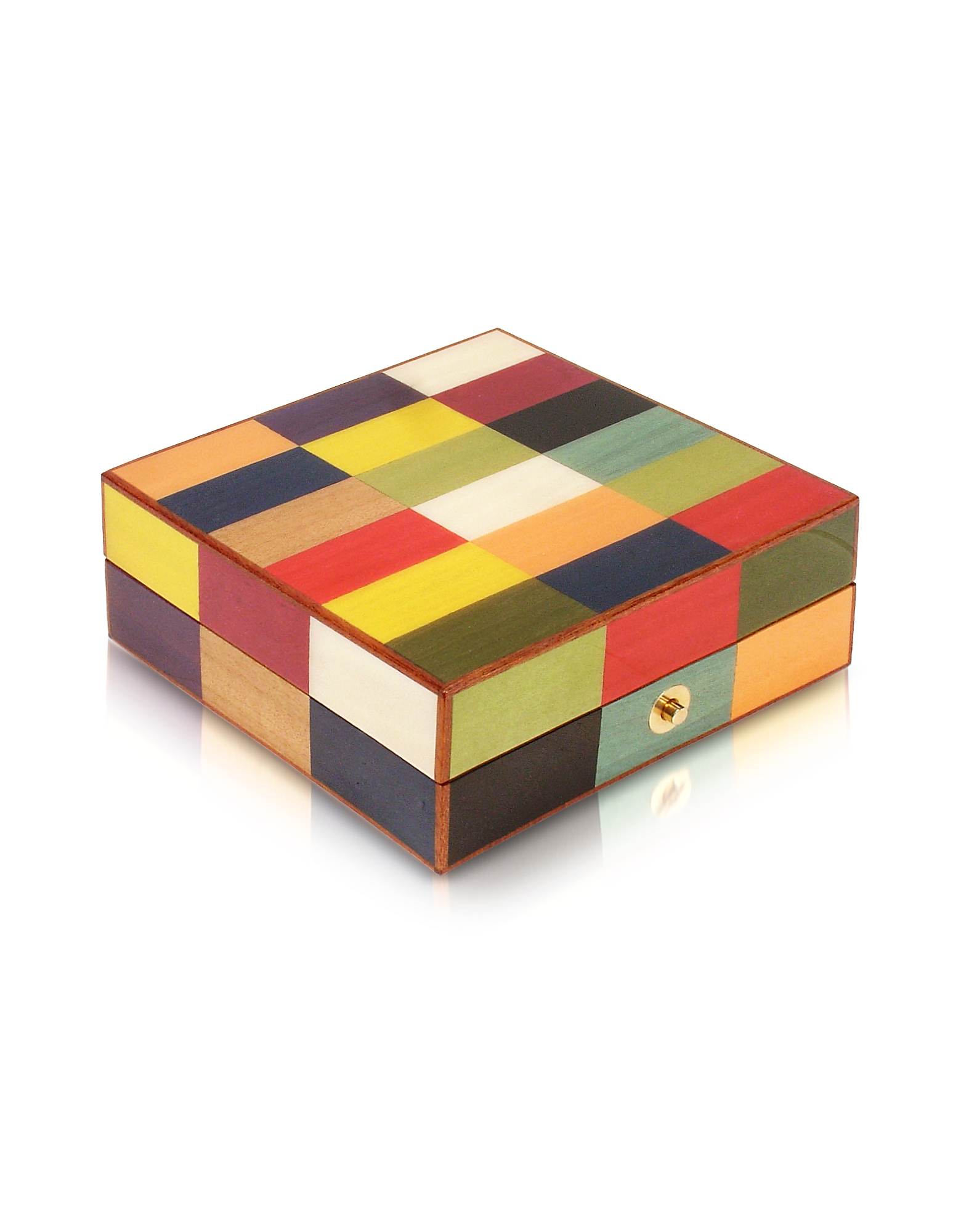 

Multicolor Inlaid Wood Jewelry Box
