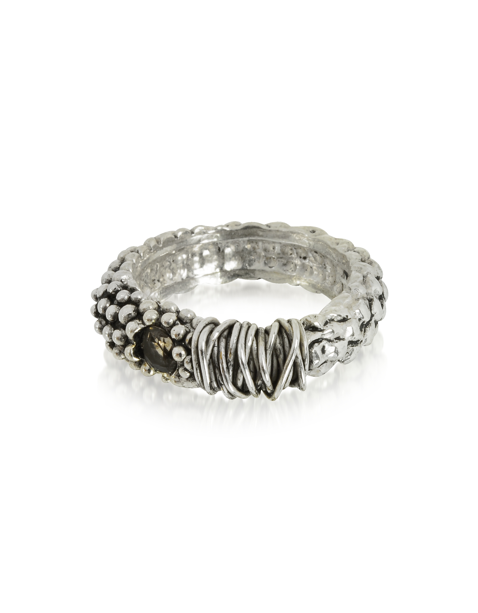 

Кольцо из Стерлингового Серебра с Кристаллом, Серебристый
