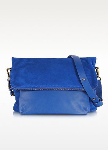 Gerard Darel Santiago Mini Mayfair Electric Blue Fold Over Shoulder Bag ...