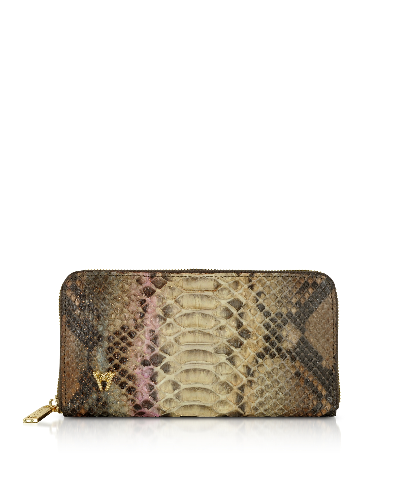 

Glitter Python Leather Continental Wallet