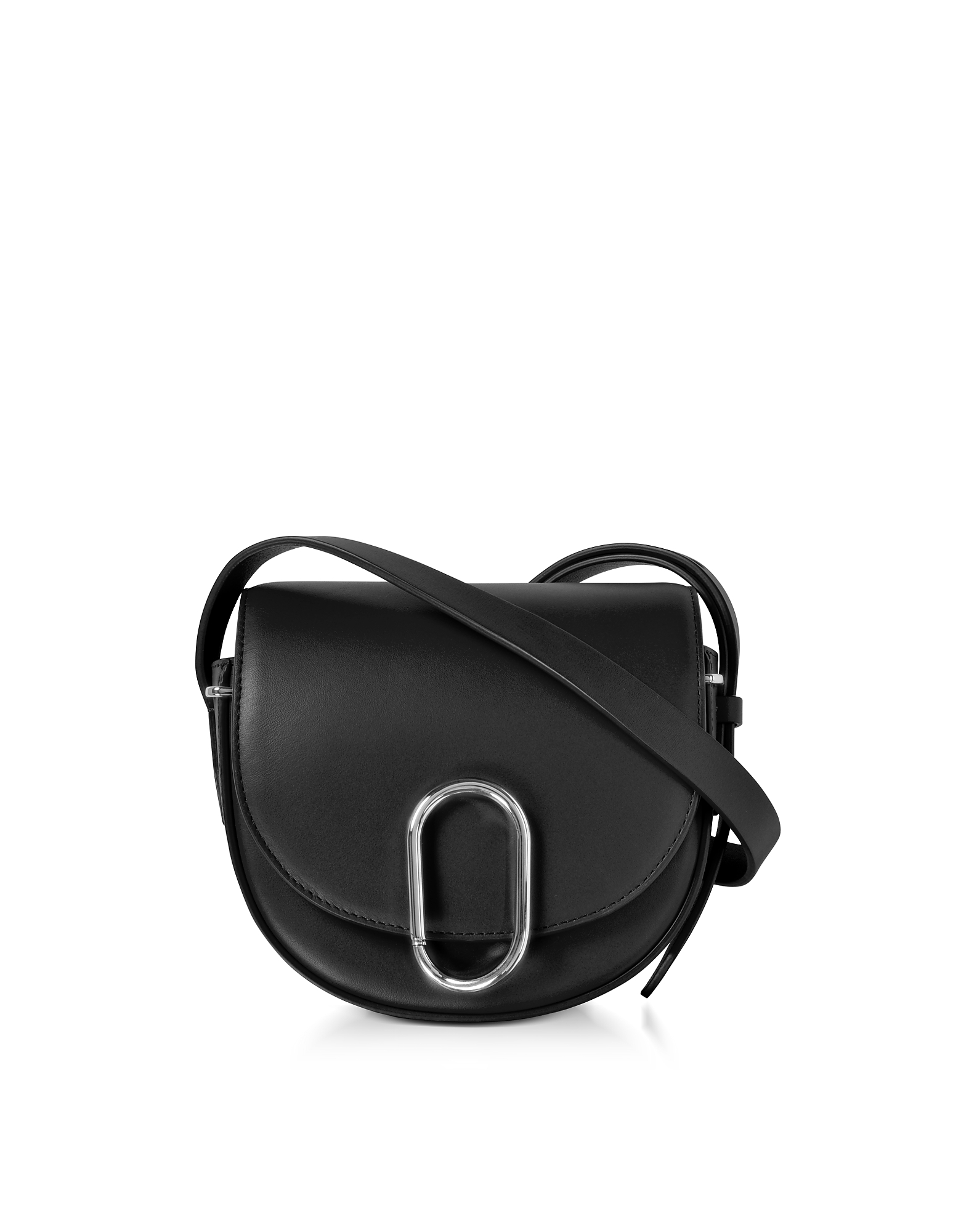 

Alix Black Leather Mini Saddle Crossbody Bag