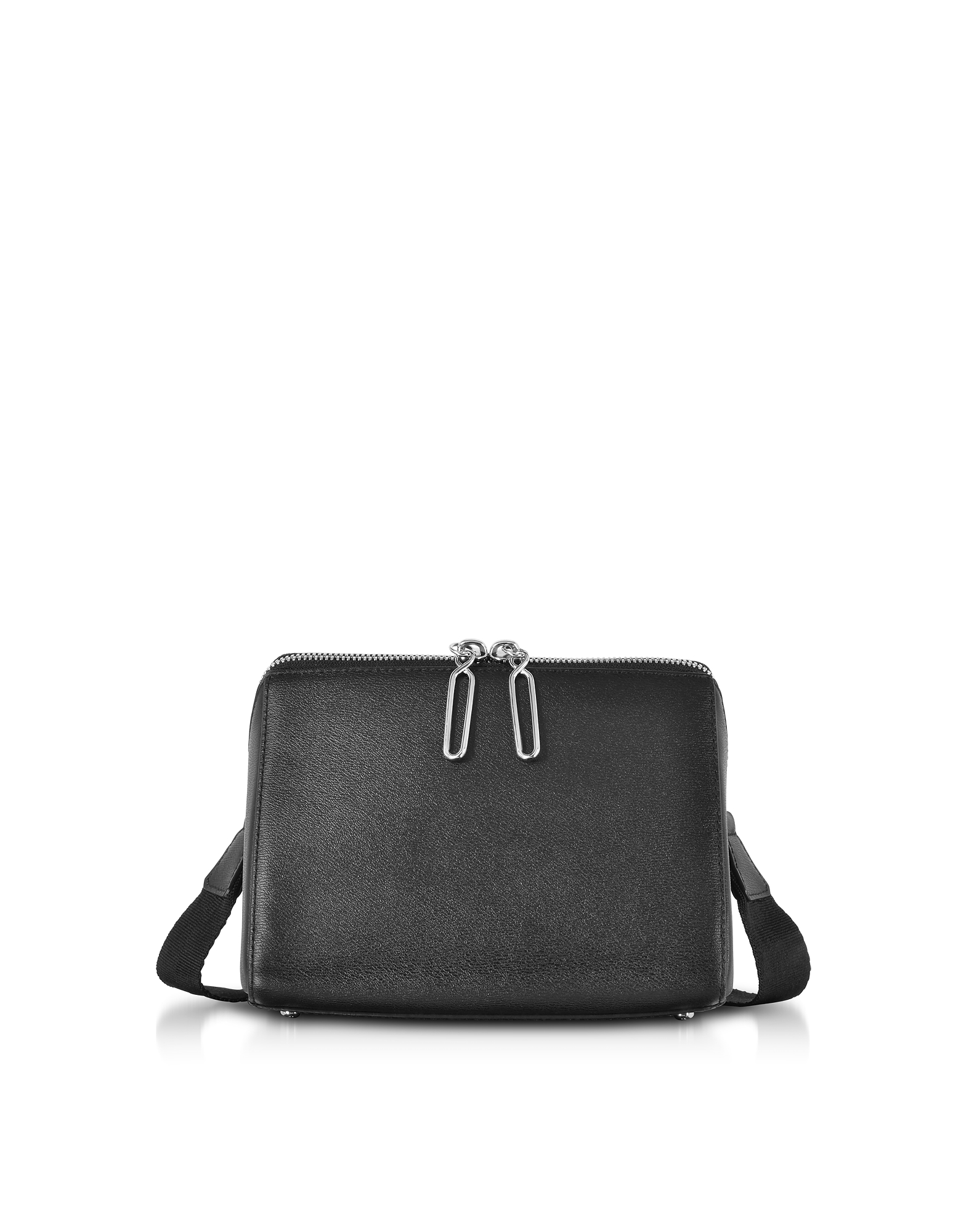 

Black Leather Ray Triangle Crossbody Bag
