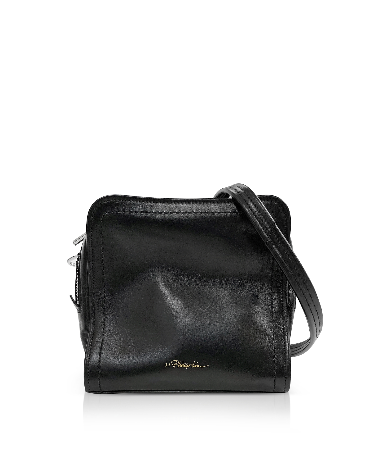 

Black Leather Hudson Mini Square Crossbody Bag