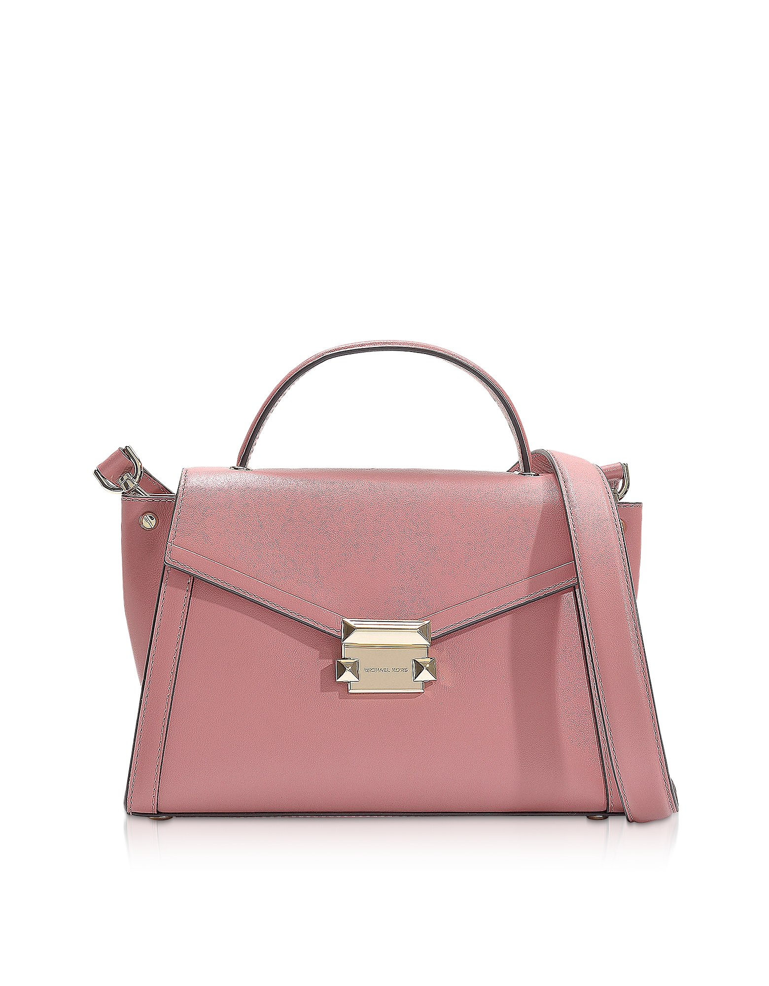 

Rose Leather Whitney Medium Top-Handle Satchel Bag