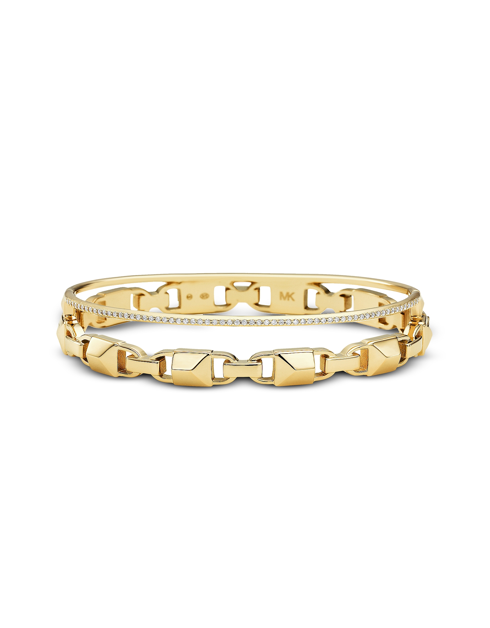 

Gold Mercer Link Pavé Halo Women's Bracelet