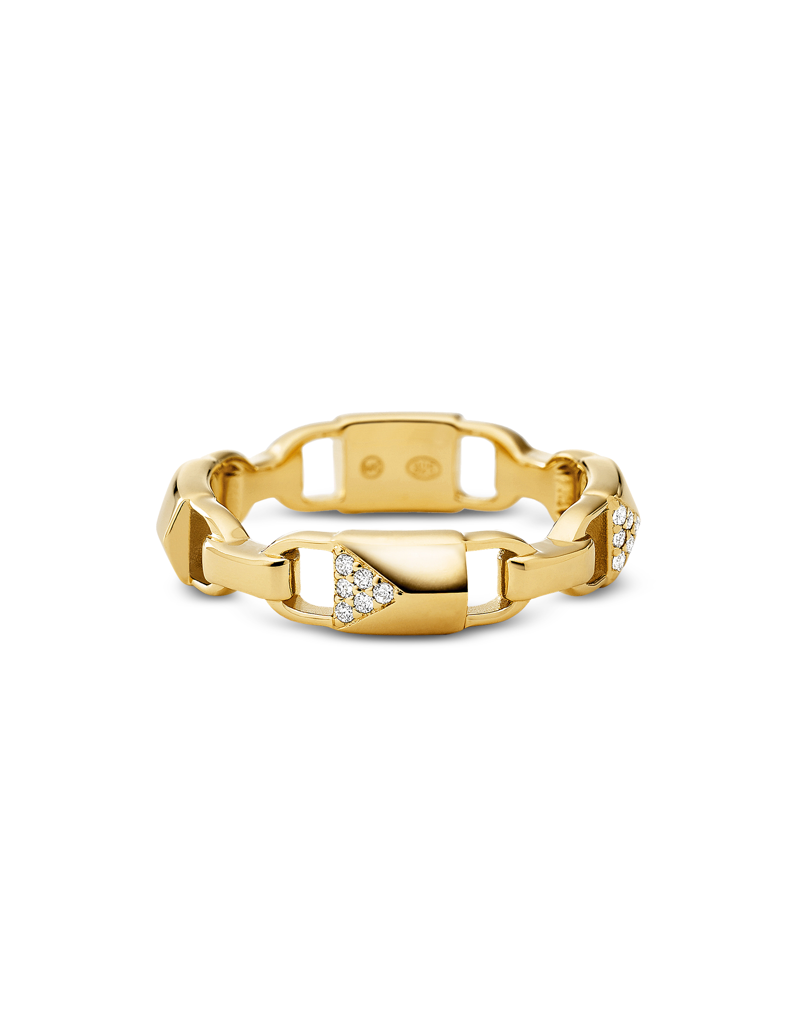 

Mercer link - Женское Кольцо из Стерлингового Серебра с Напылением Золота 14 карат и Паве Кристаллов, Золотистый