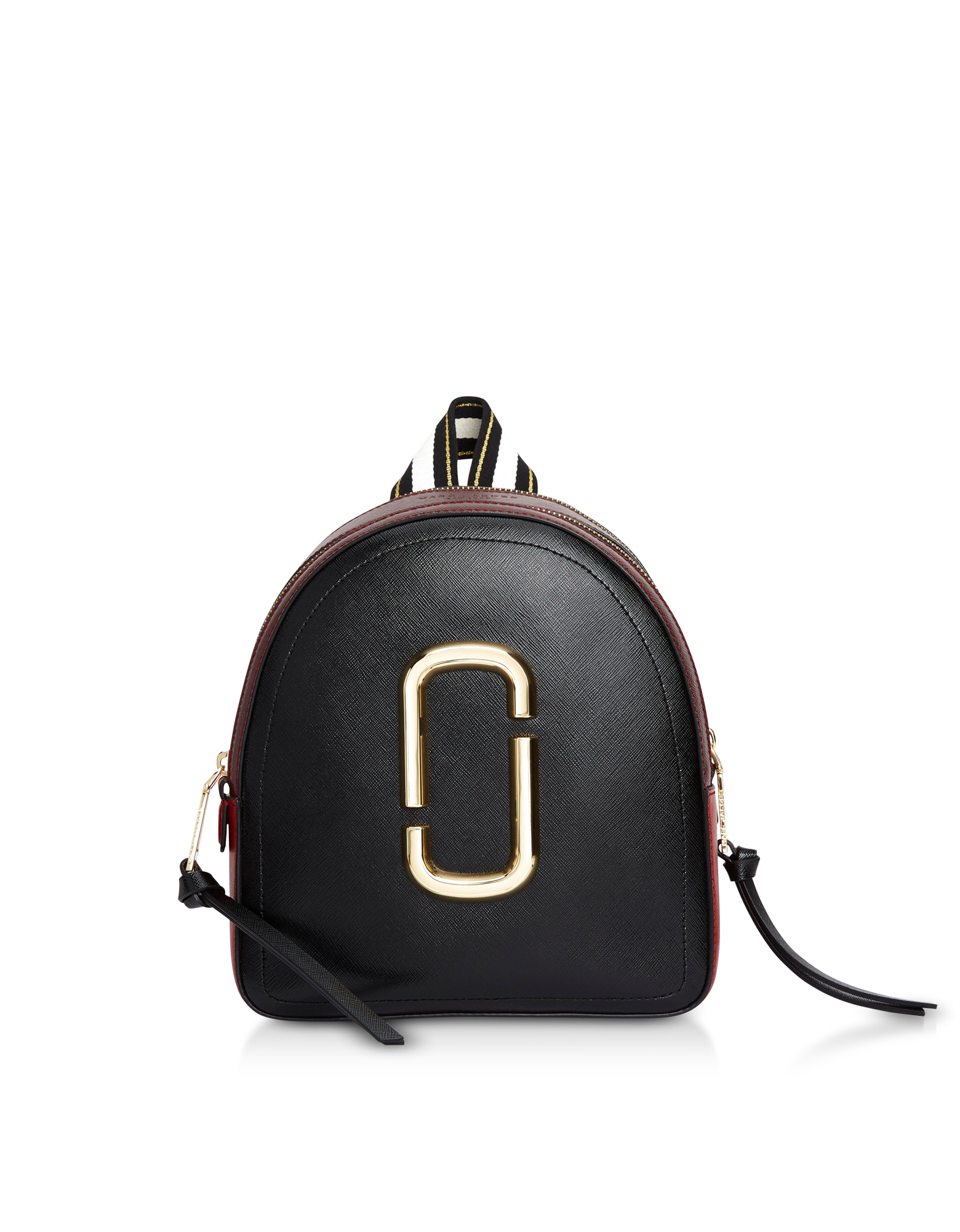 

Color-Block Leather Pack Shot Backpack