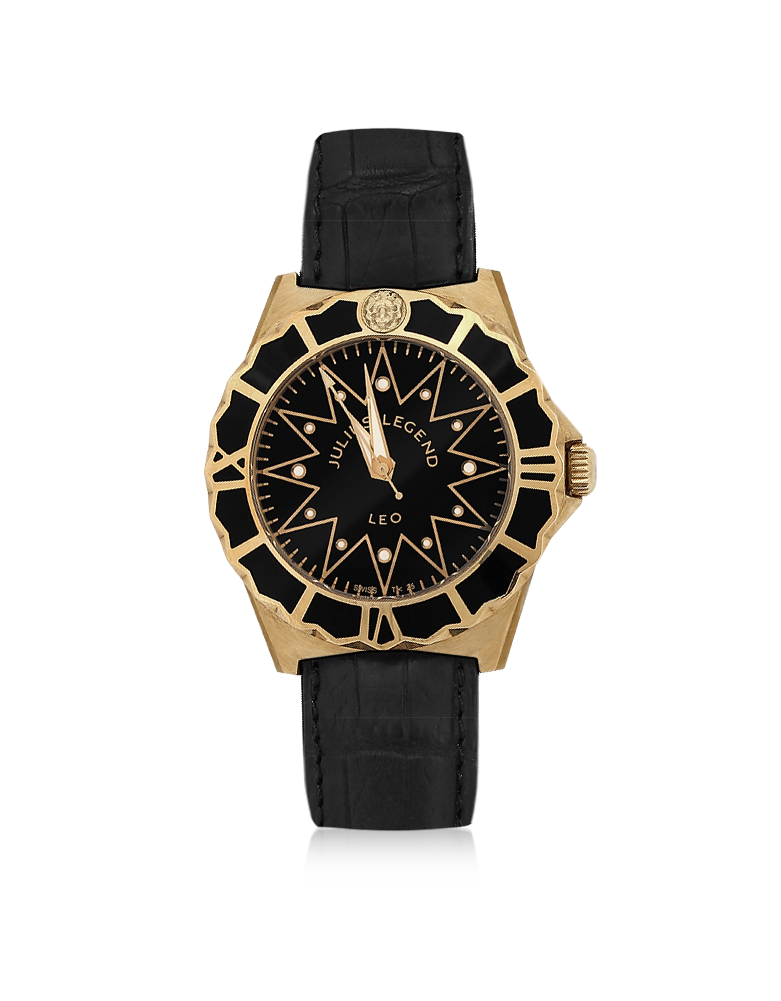 

Leo - 18K Gold and Crocodile Leather Automatic Watch
