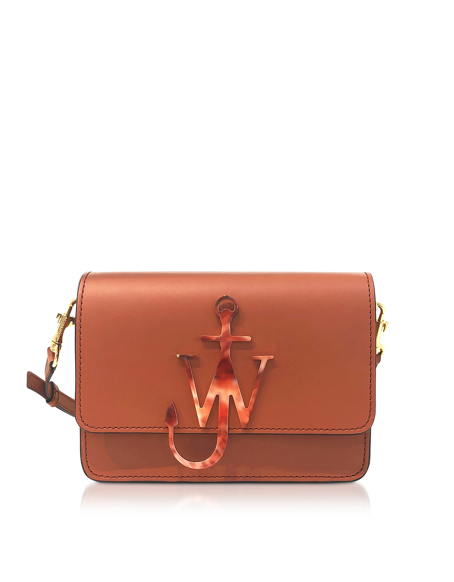 

Ginger Leather Anchor Logo Bag, Brown