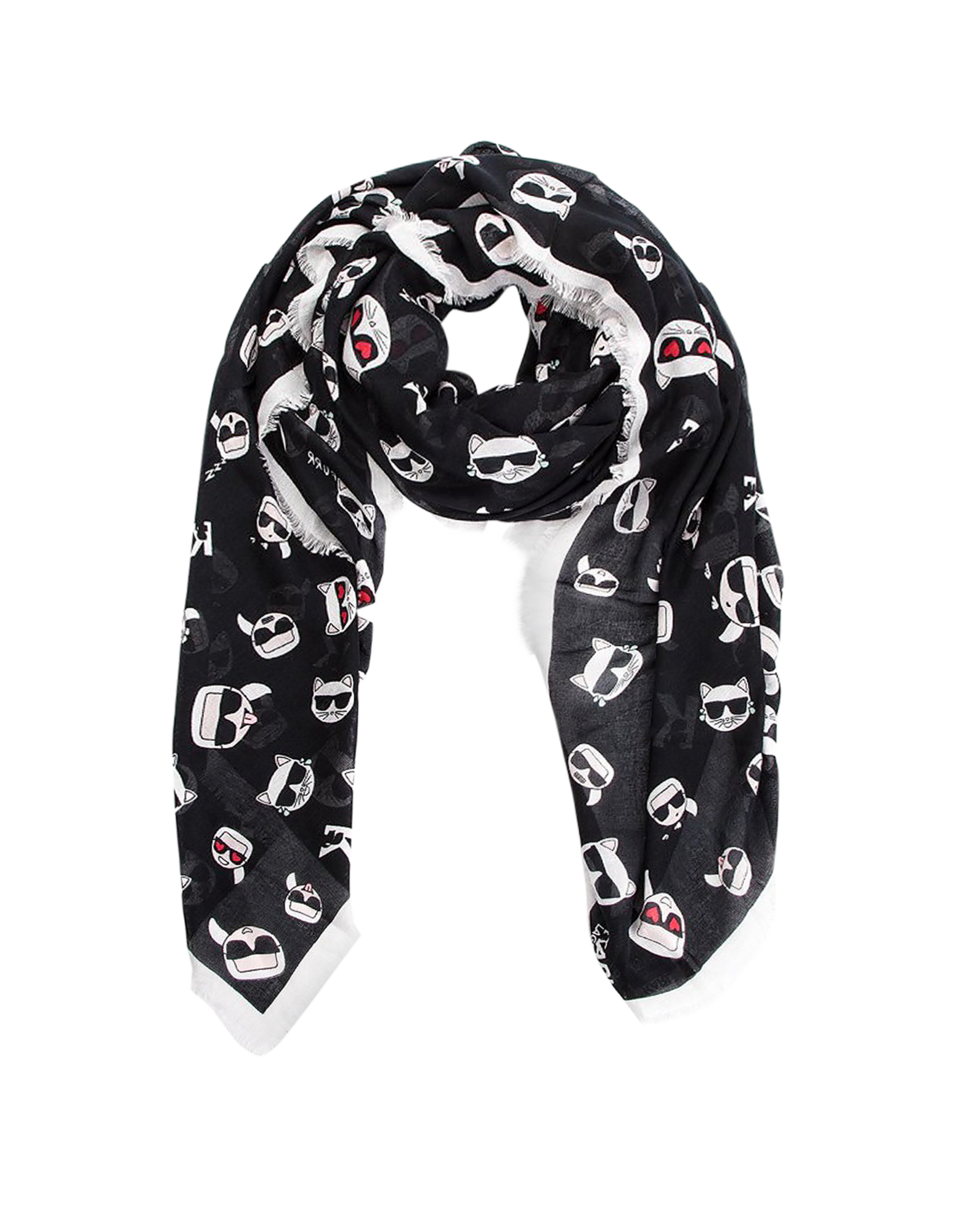 

K/Ikonik Allover Print Modal and Cashmere Stole