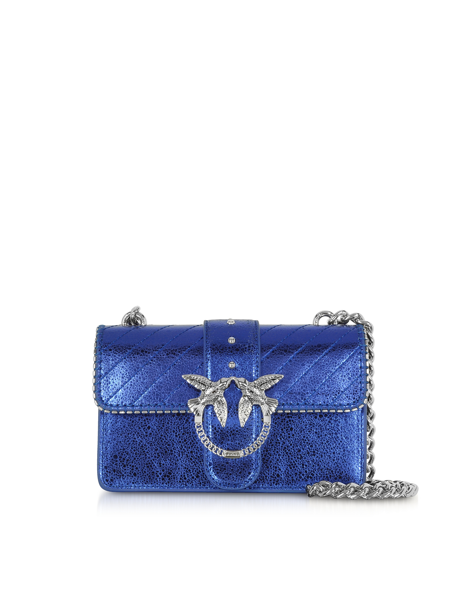 

Mini Love Metallic Quilted Leather Shoulder Bag
