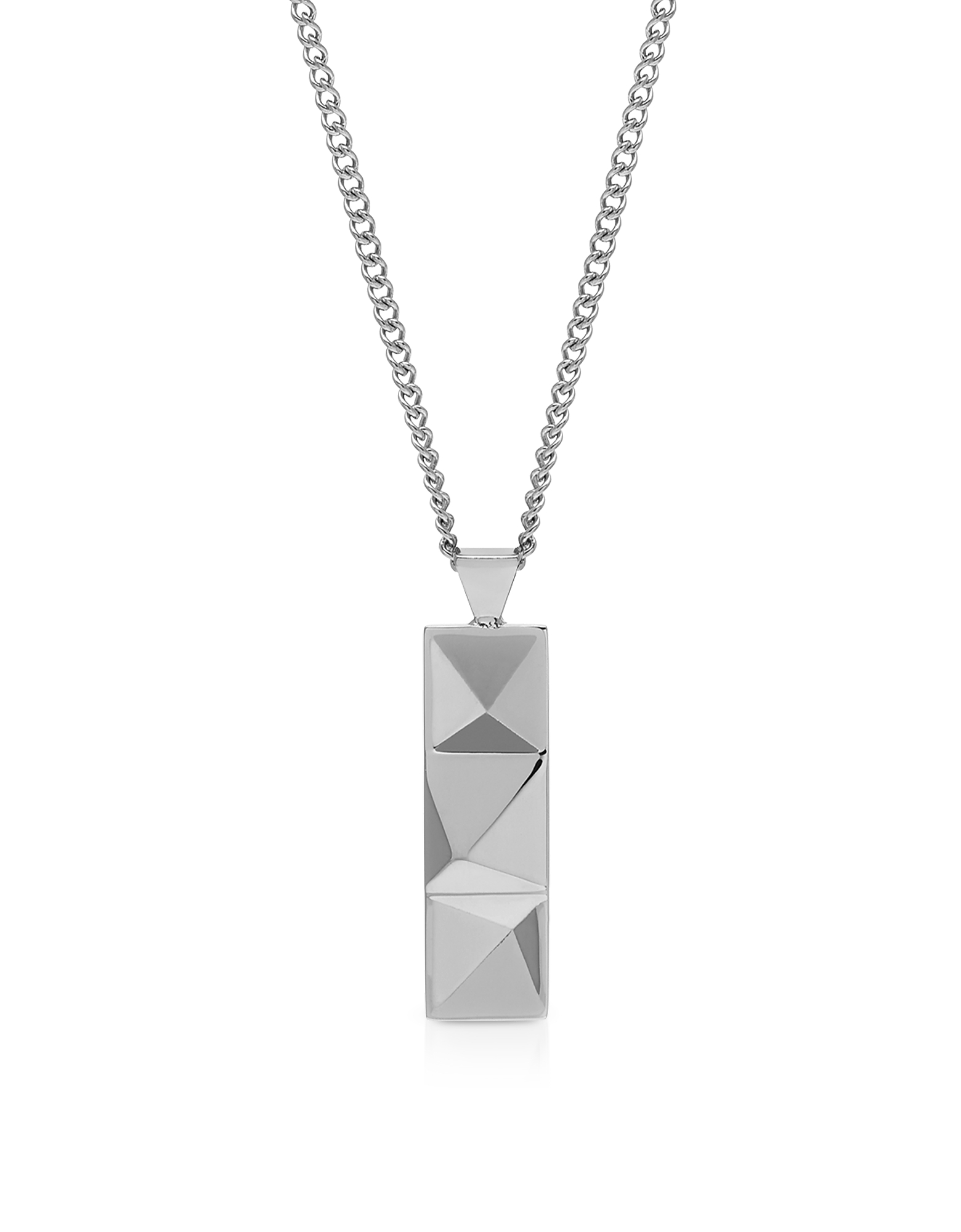 

In’N’Out Tag Necklace Silver