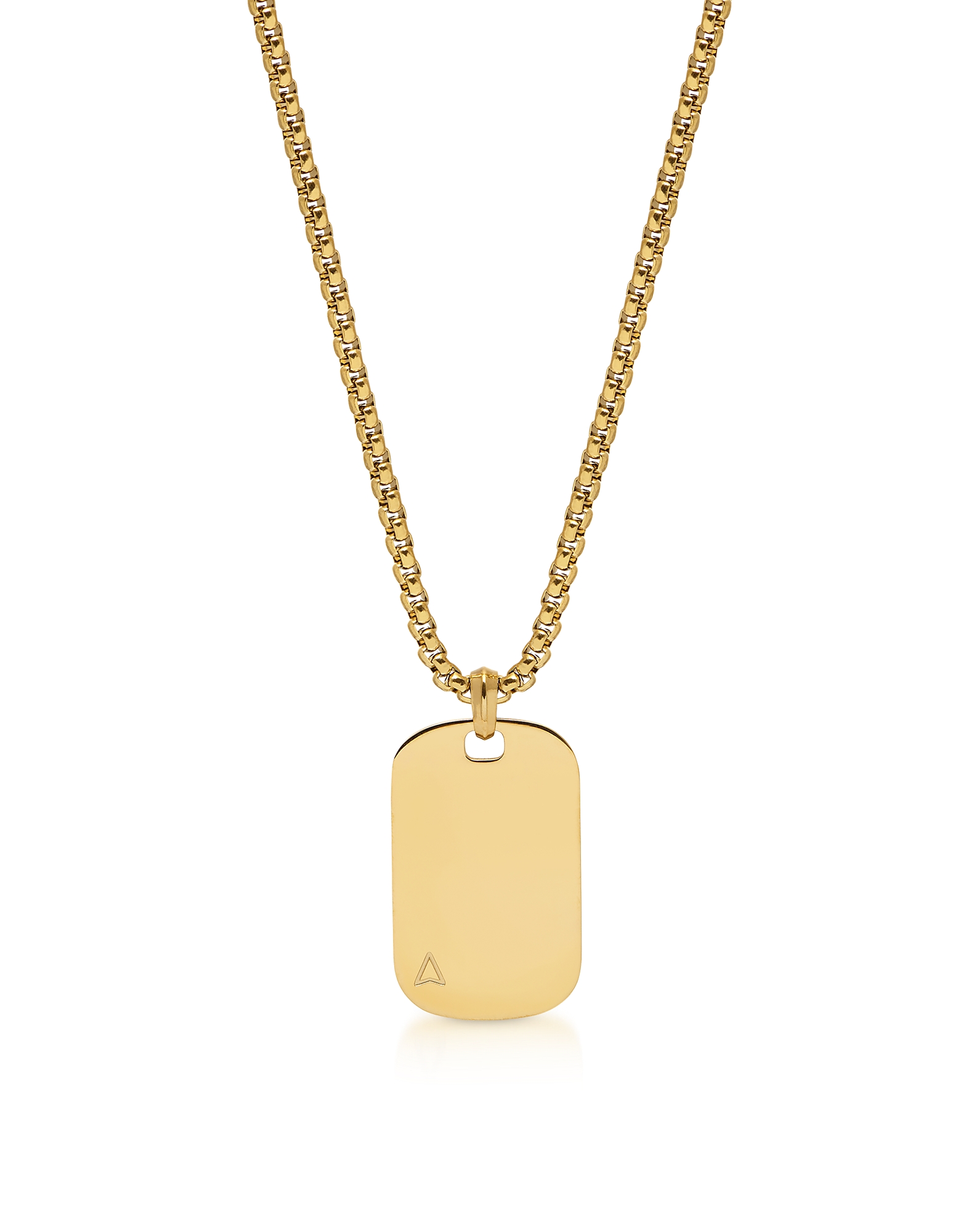 

Id Tag Necklace In Yellow Gold