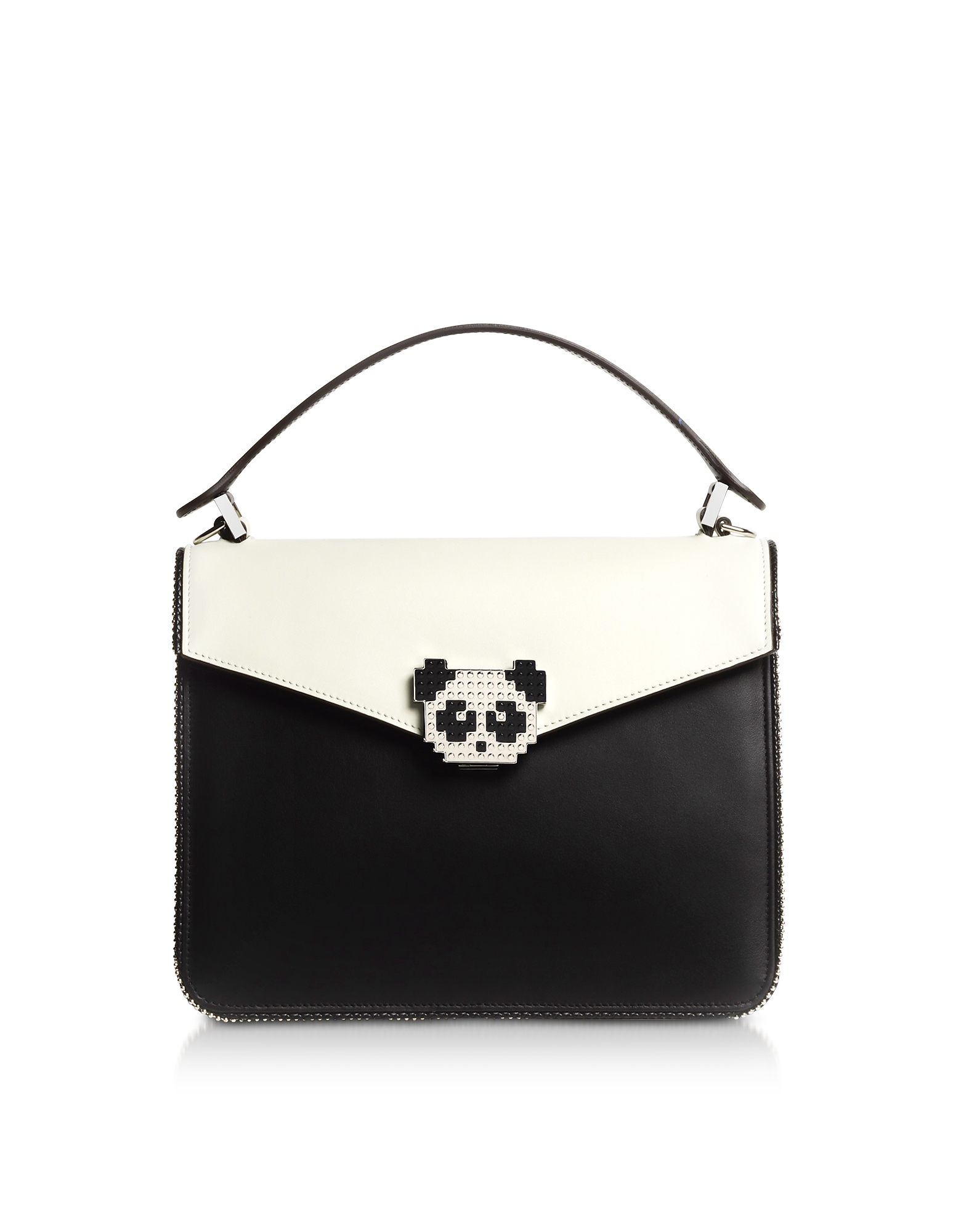 

Pixie Metal Panda Leather Satchel Bag