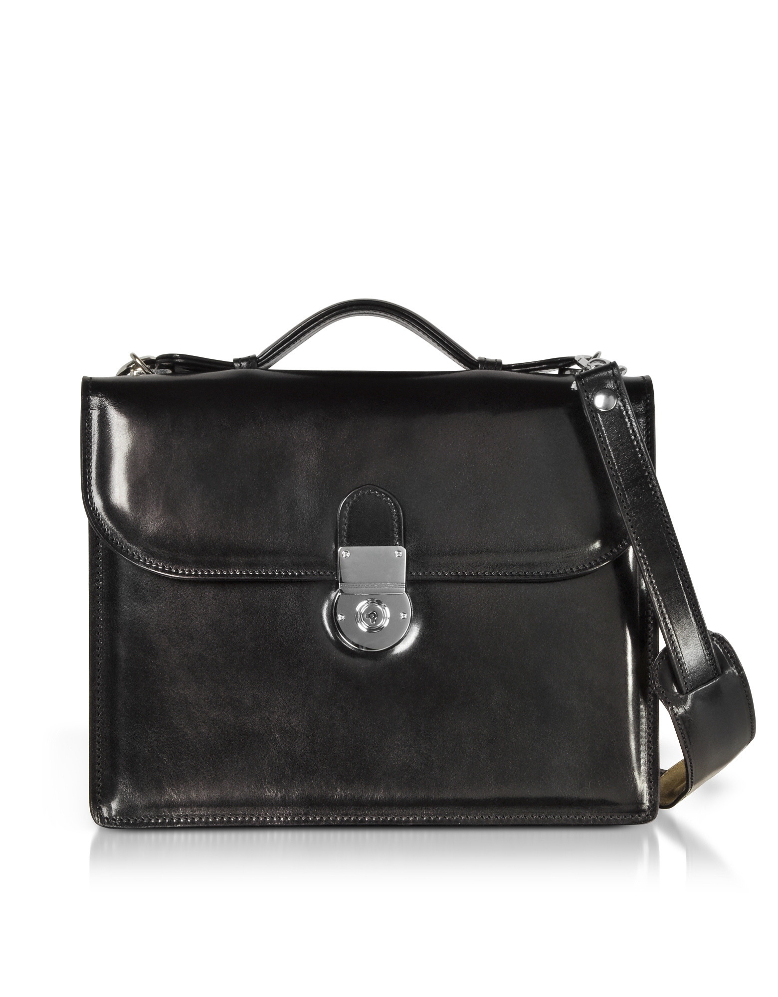 

Classic Black Leather Briefcase