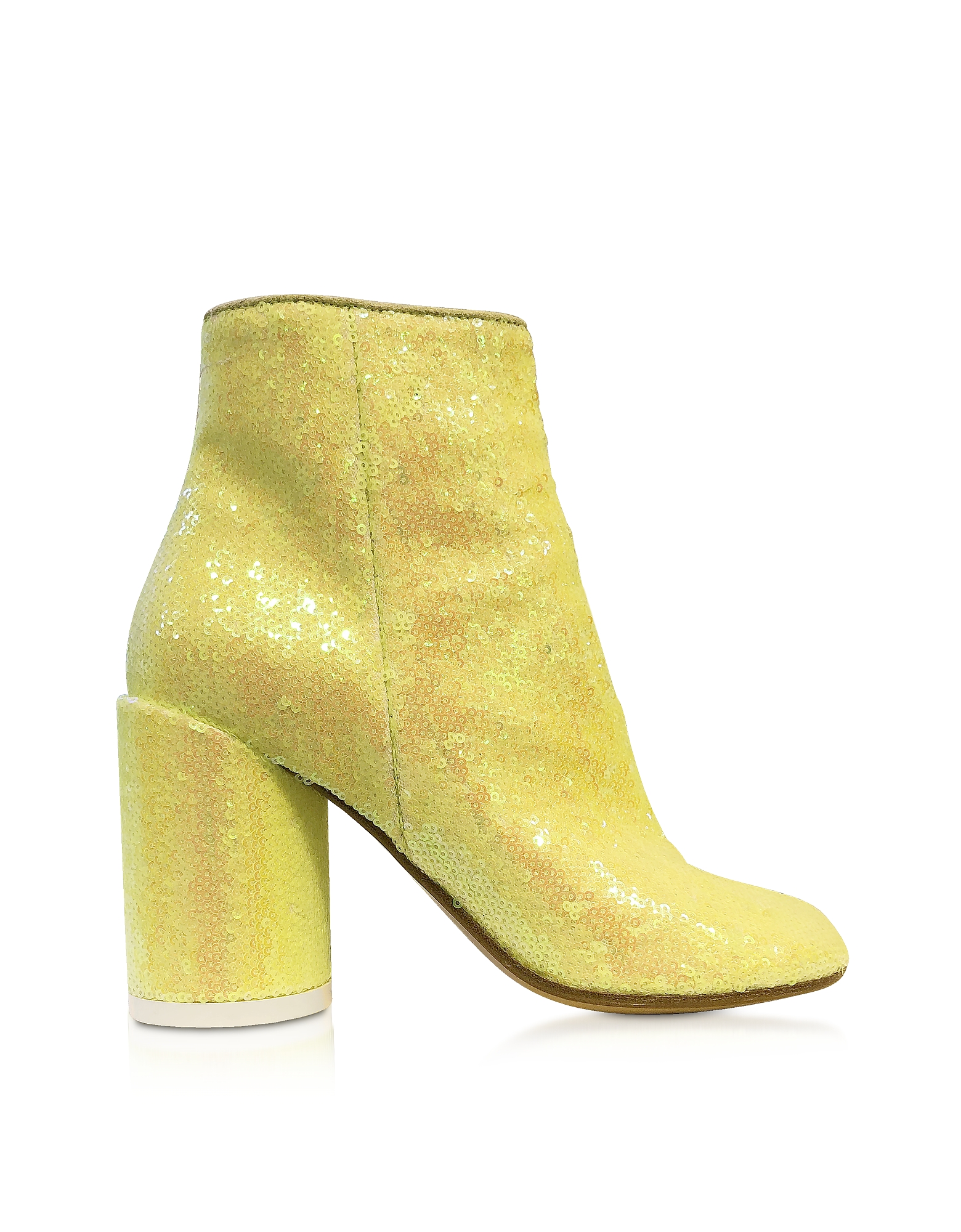 

Blazing Yellow Sequins and Suede Boots